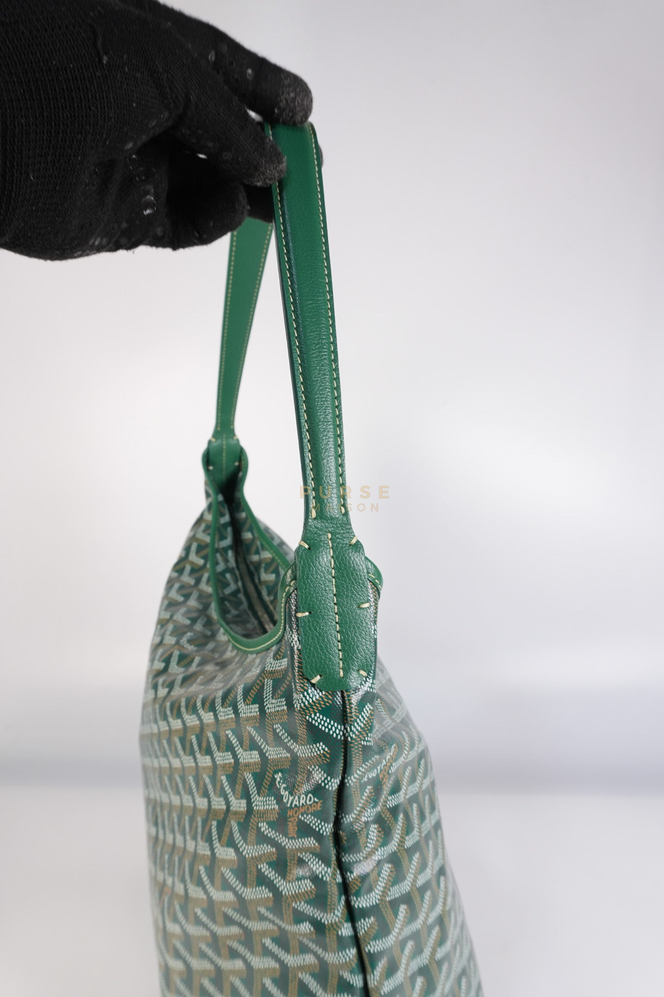Boheme Hobo Bag In Green (Vert) Goyardine Canvas | Purse Maison Luxury Bags Shop