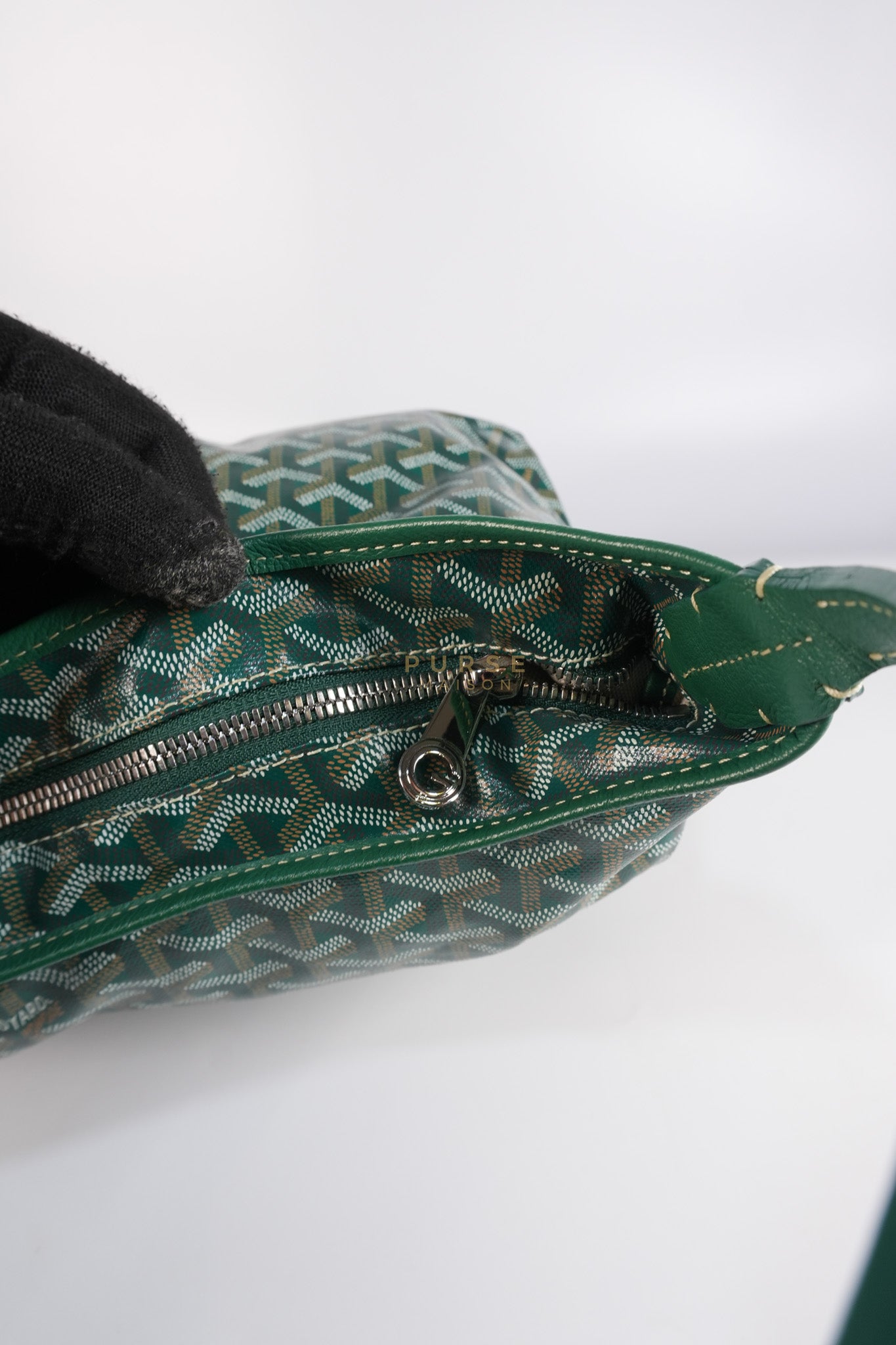 Boheme Hobo Bag In Green (Vert) Goyardine Canvas | Purse Maison Luxury Bags Shop