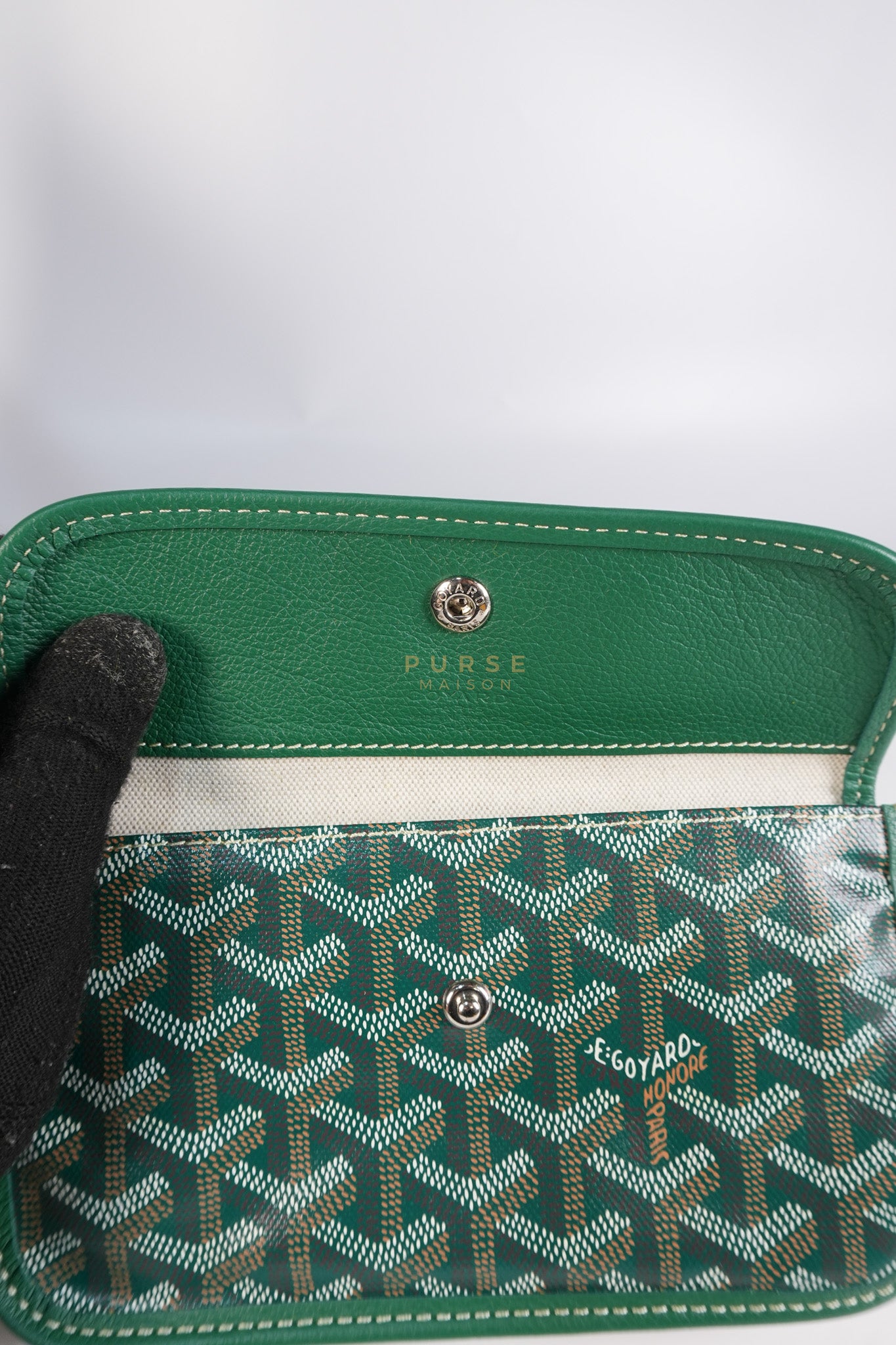 Boheme Hobo Bag In Green (Vert) Goyardine Canvas | Purse Maison Luxury Bags Shop