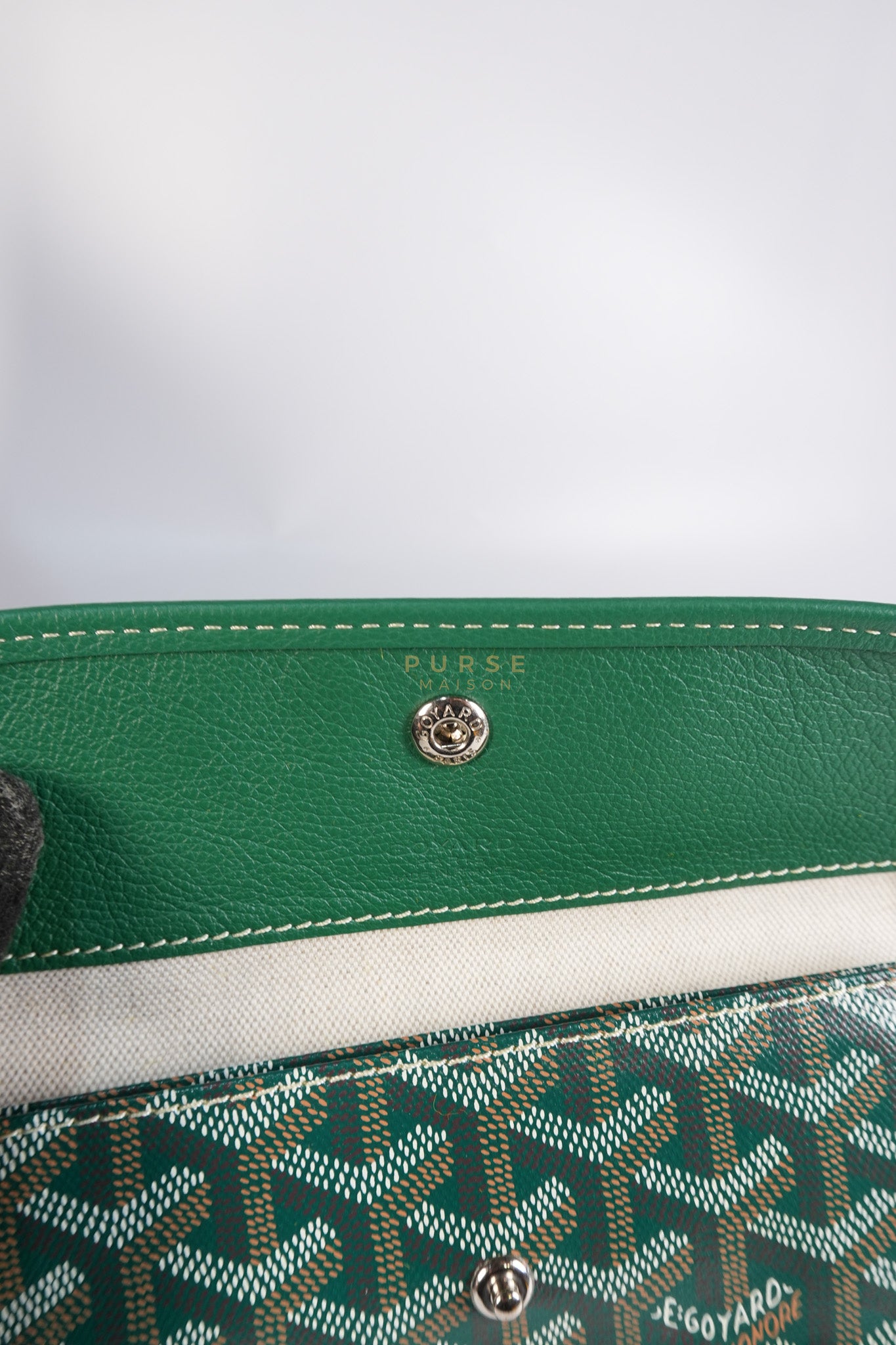 Boheme Hobo Bag In Green (Vert) Goyardine Canvas | Purse Maison Luxury Bags Shop