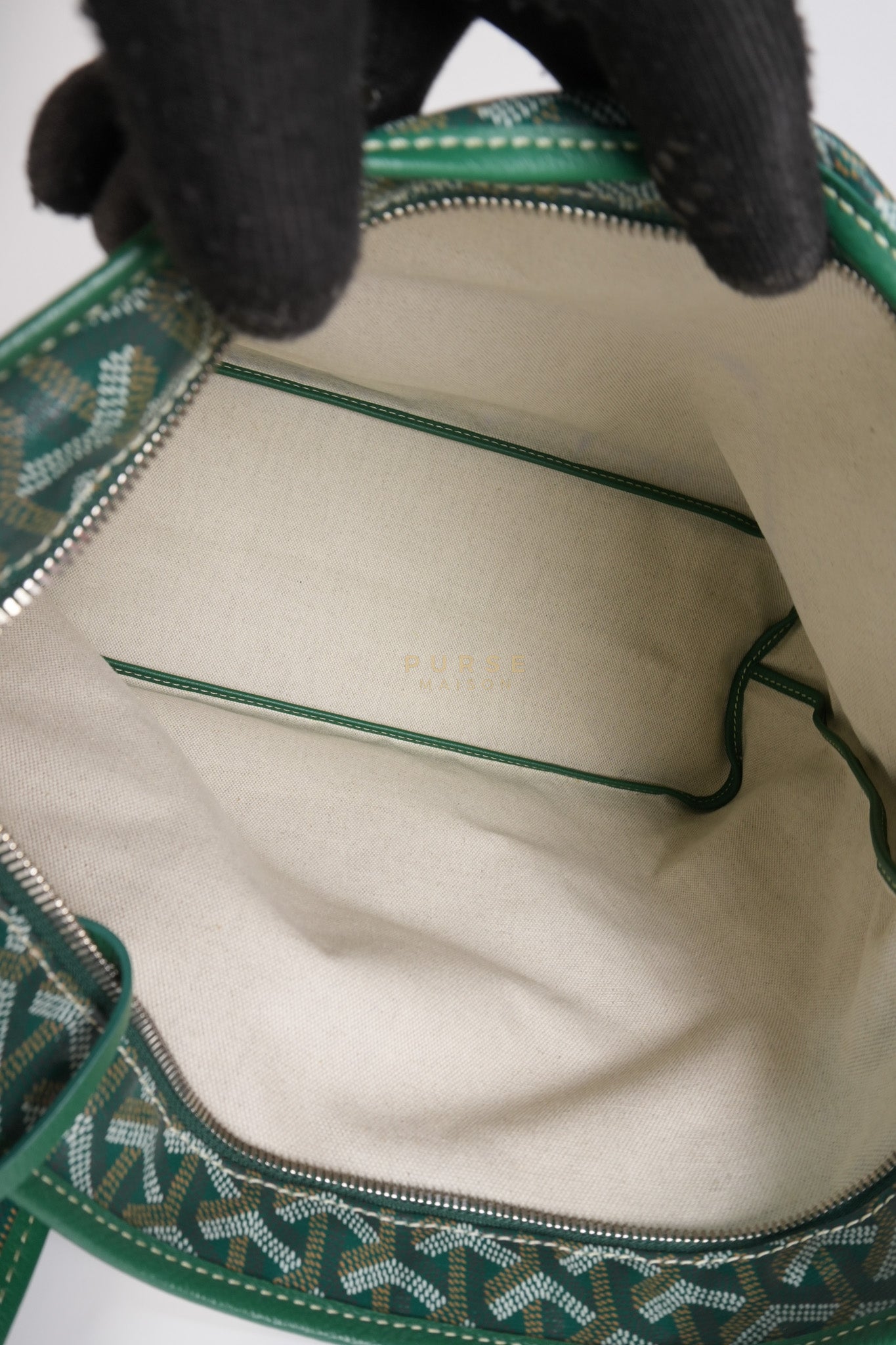Boheme Hobo Bag In Green (Vert) Goyardine Canvas | Purse Maison Luxury Bags Shop