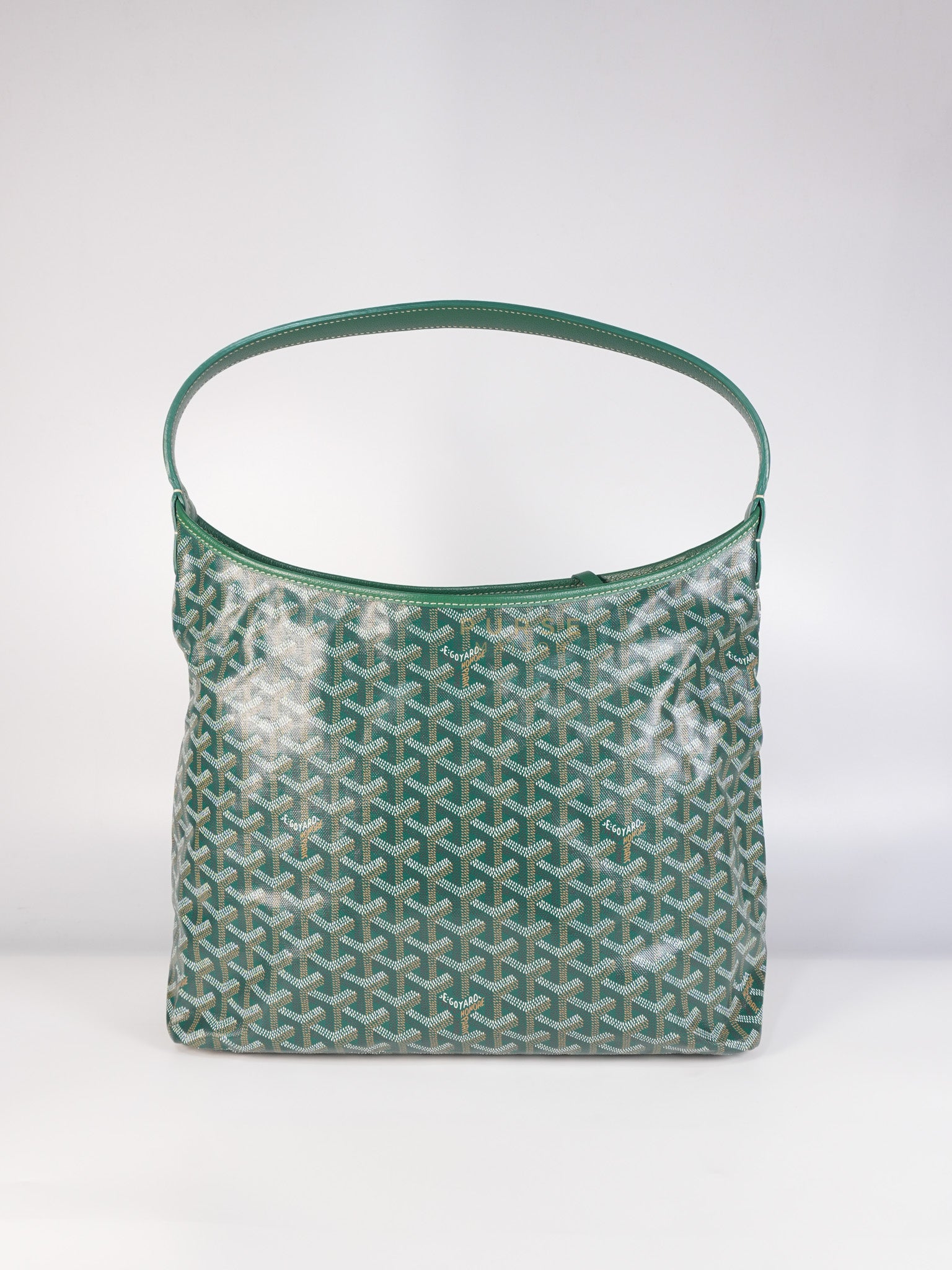 Boheme Hobo Bag In Green (Vert) Goyardine Canvas | Purse Maison Luxury Bags Shop
