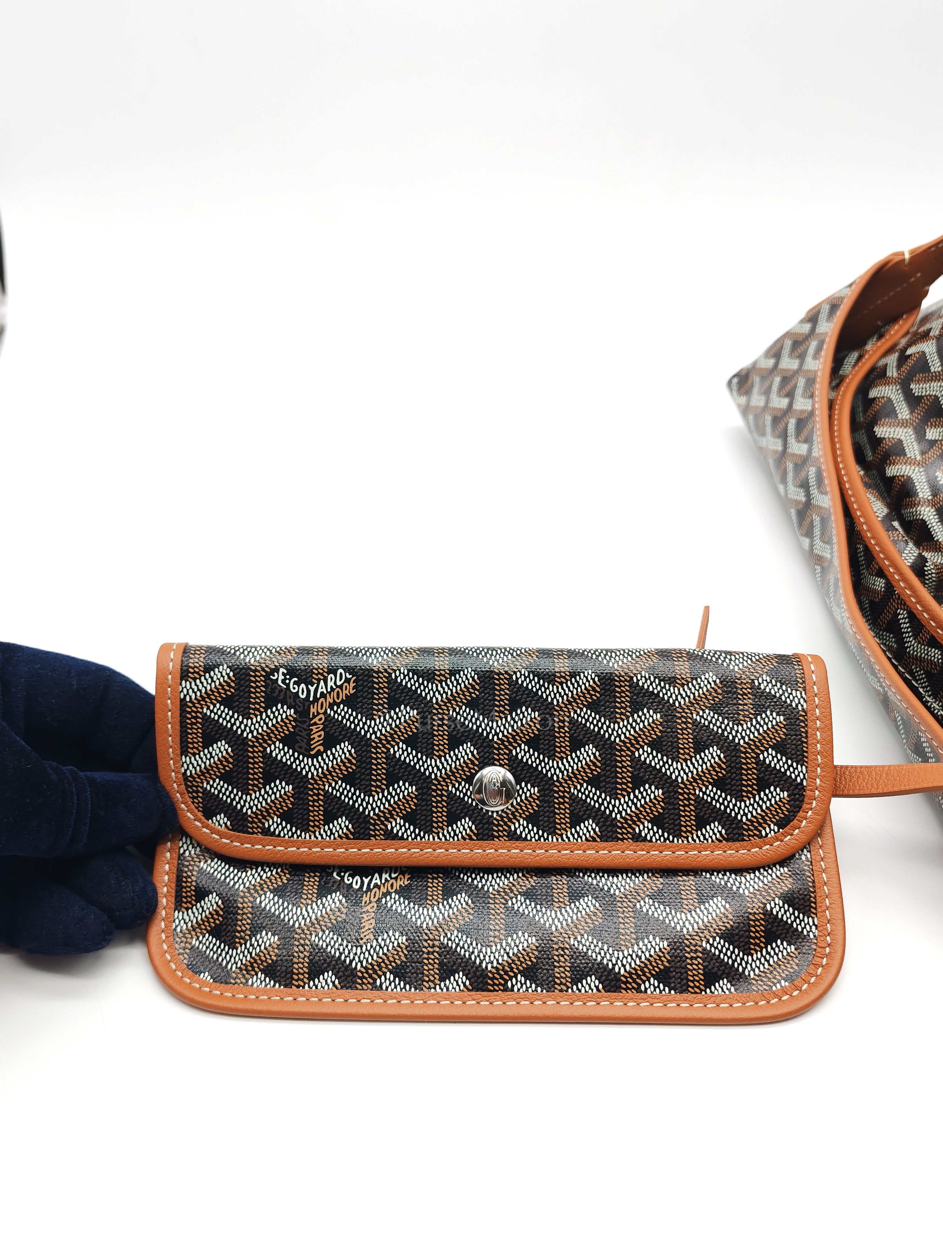 Boheme Hobo Bag PM in Black/Tan Goyardine Canvas | Purse Maison Luxury Bags Shop