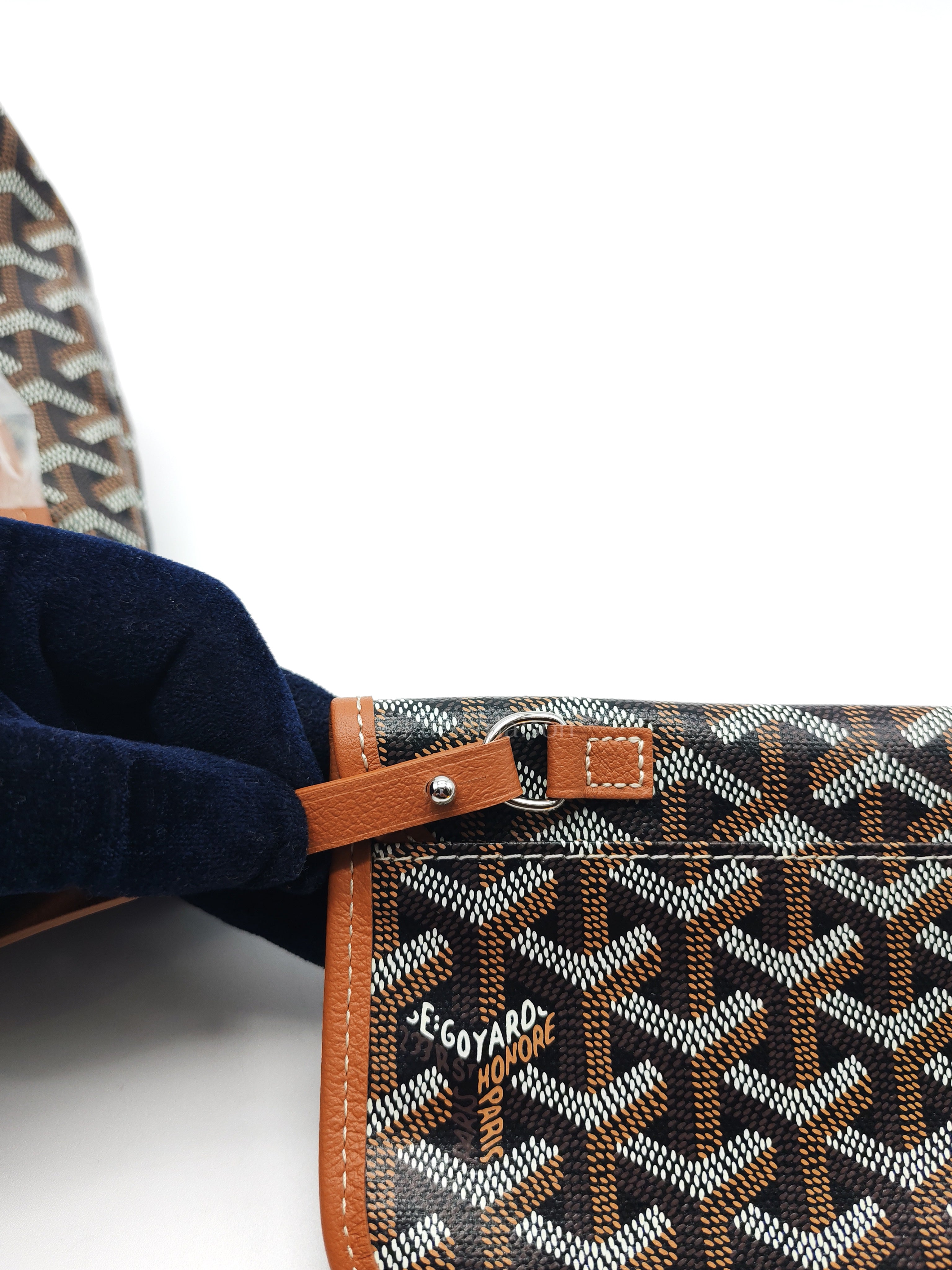 Boheme Hobo Bag PM in Black/Tan Goyardine Canvas | Purse Maison Luxury Bags Shop