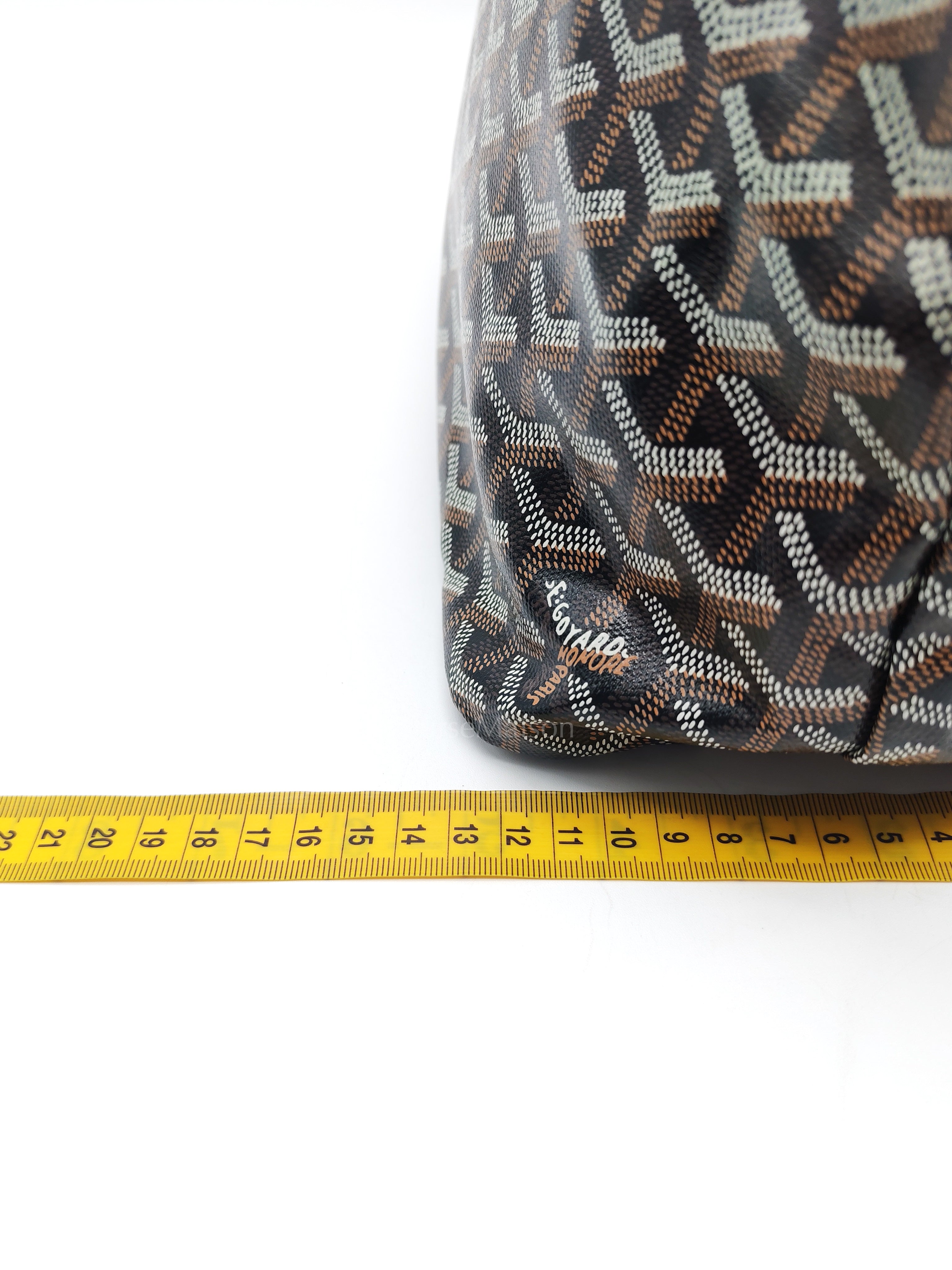 Boheme Hobo Bag PM in Black/Tan Goyardine Canvas | Purse Maison Luxury Bags Shop