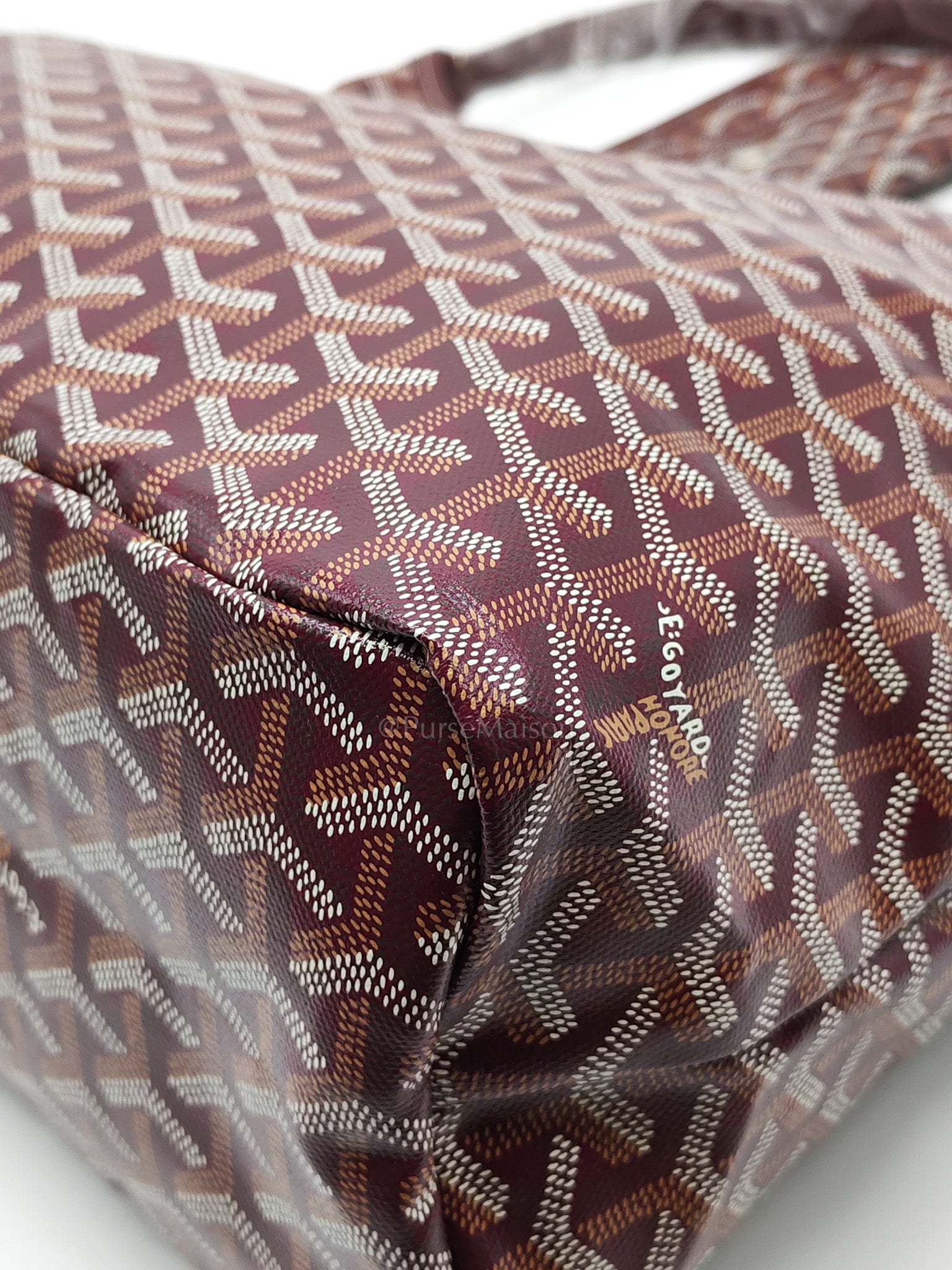 Boheme Hobo Bag PM in Burgundy Goyardine Canvas | Purse Maison Luxury Bags Shop