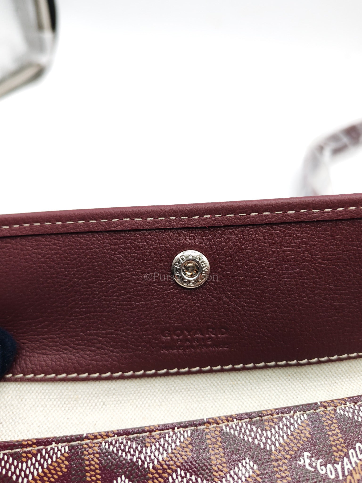 Boheme Hobo Bag PM in Burgundy Goyardine Canvas | Purse Maison Luxury Bags Shop