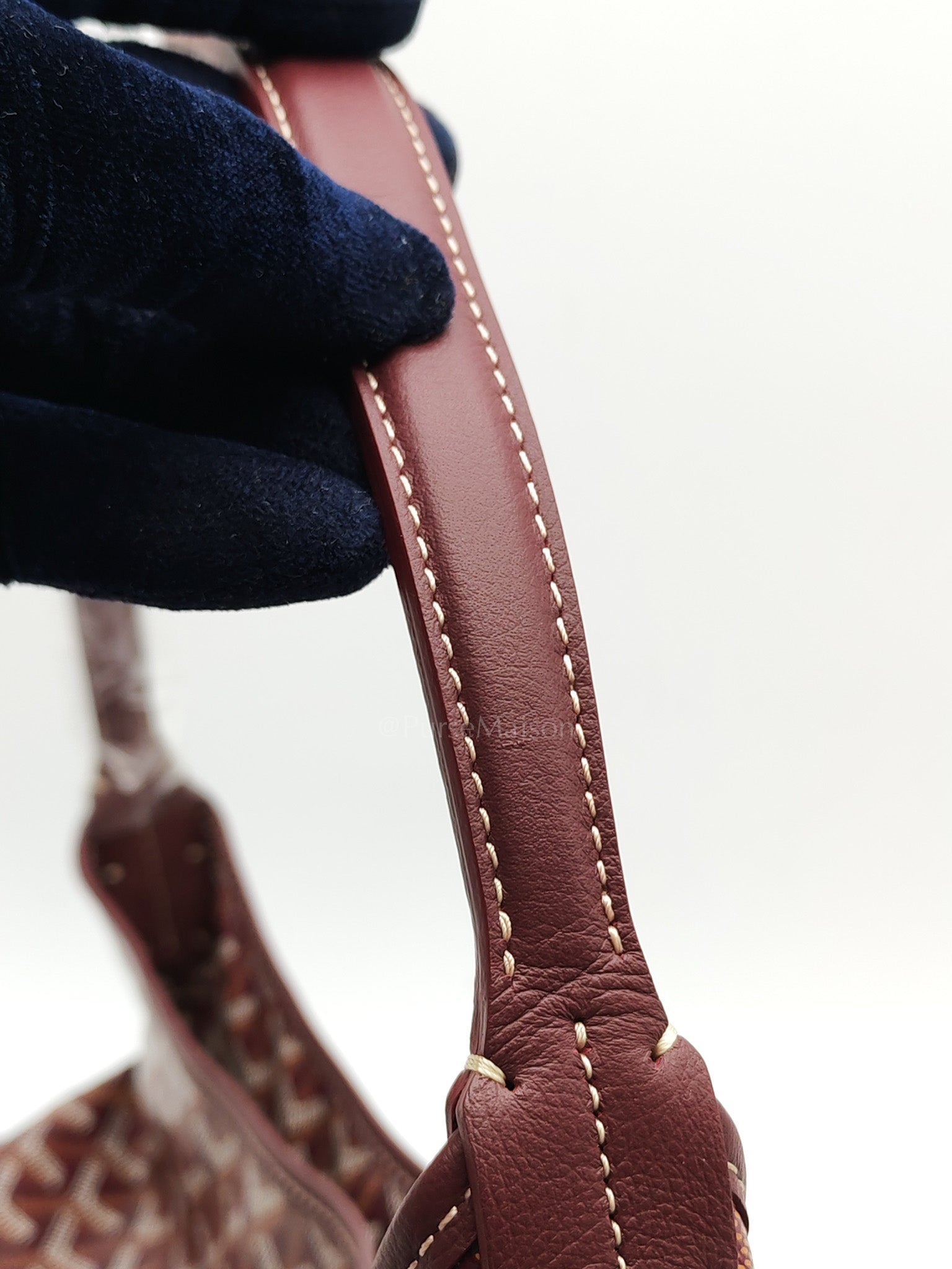 Boheme Hobo Bag PM in Burgundy Goyardine Canvas | Purse Maison Luxury Bags Shop