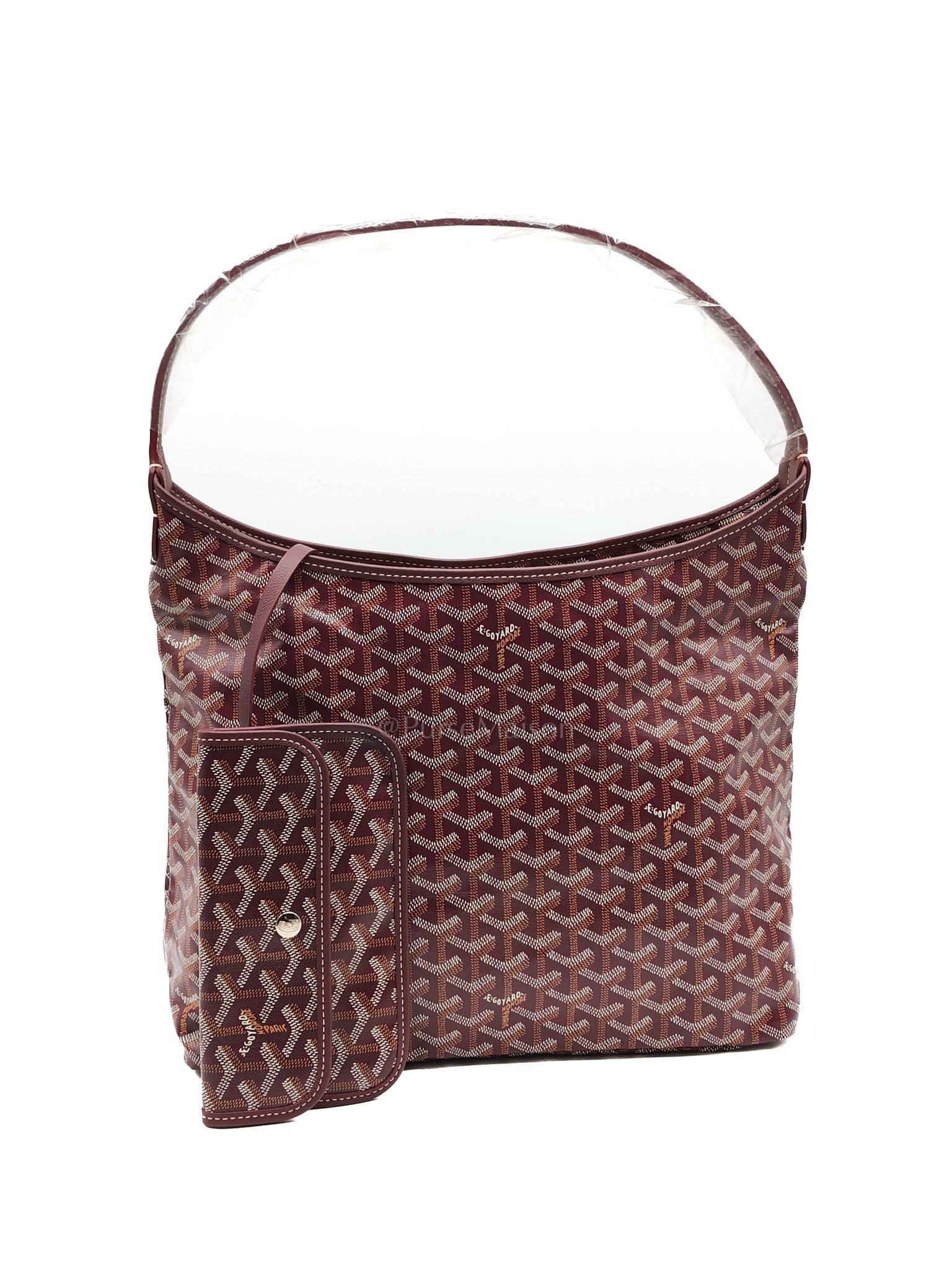 Boheme Hobo Bag PM in Burgundy Goyardine Canvas | Purse Maison Luxury Bags Shop