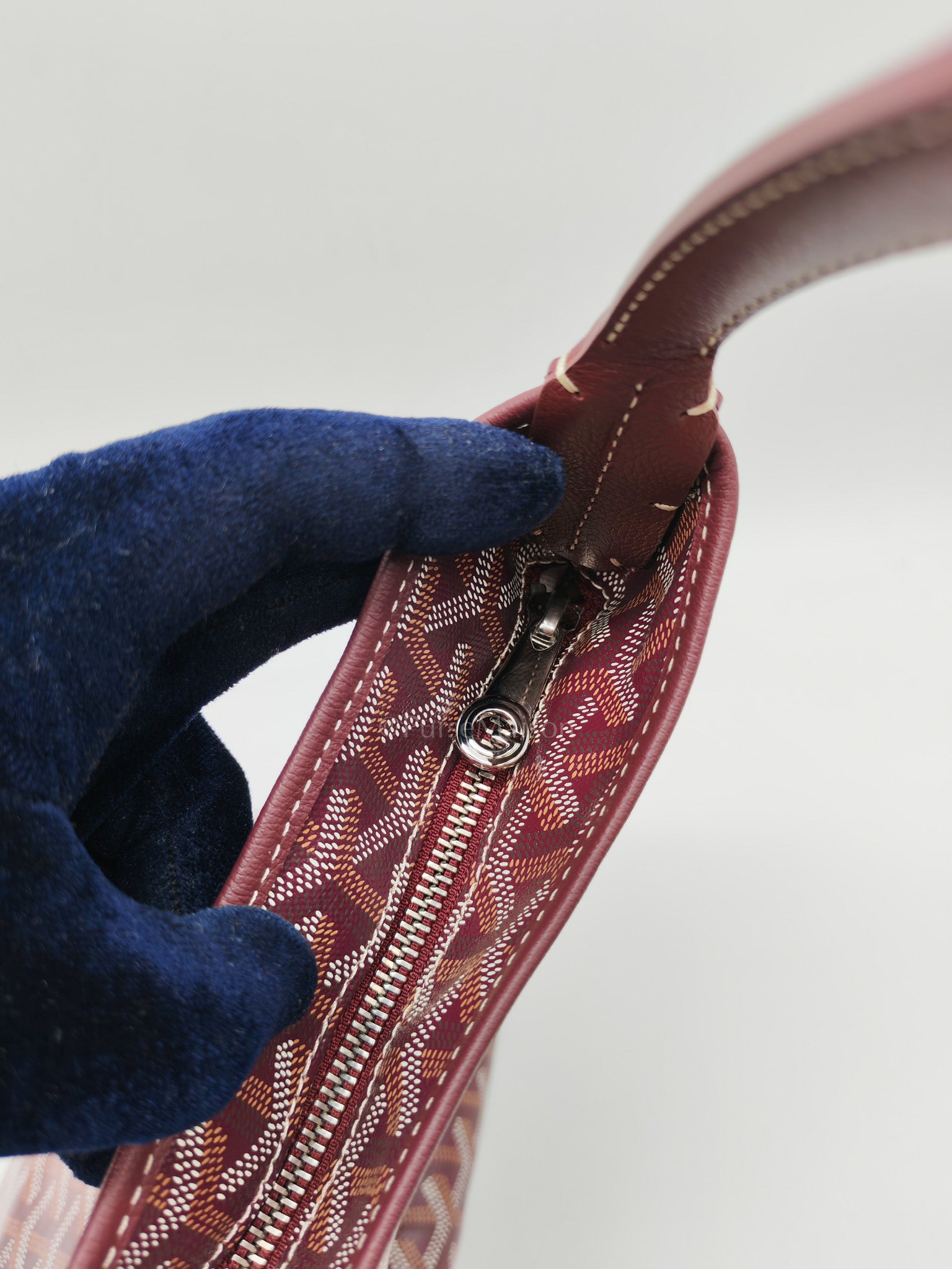 Boheme Hobo Bag PM in Burgundy Goyardine Canvas | Purse Maison Luxury Bags Shop