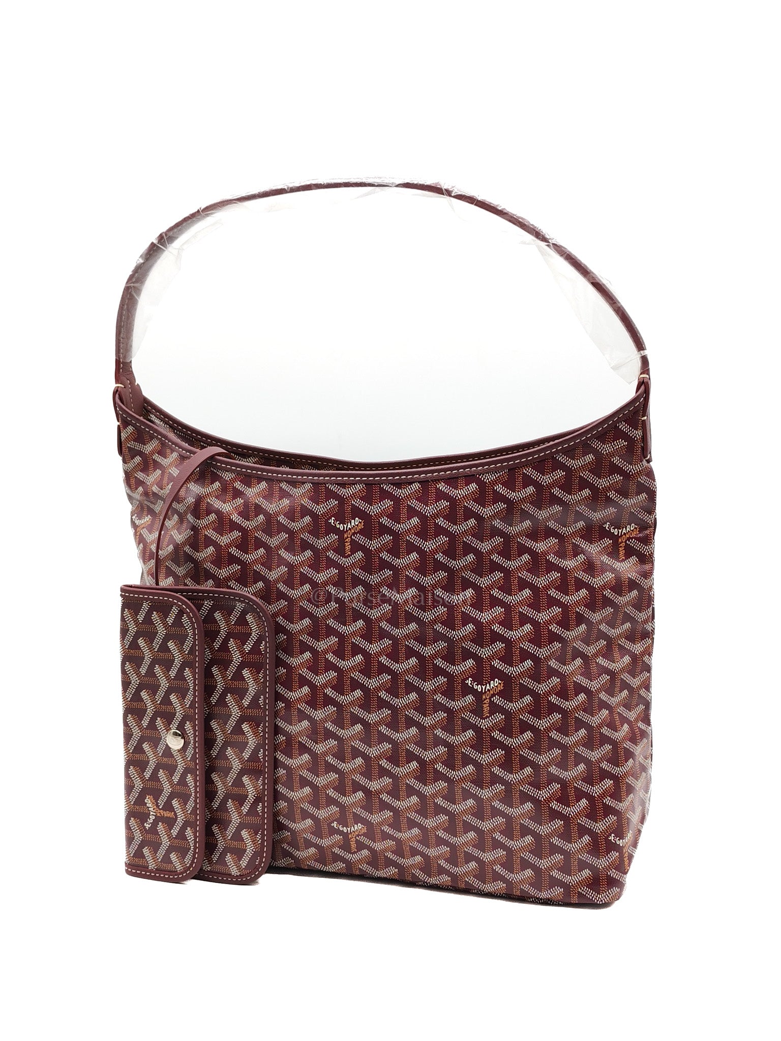 Boheme Hobo Bag PM in Burgundy Goyardine Canvas | Purse Maison Luxury Bags Shop
