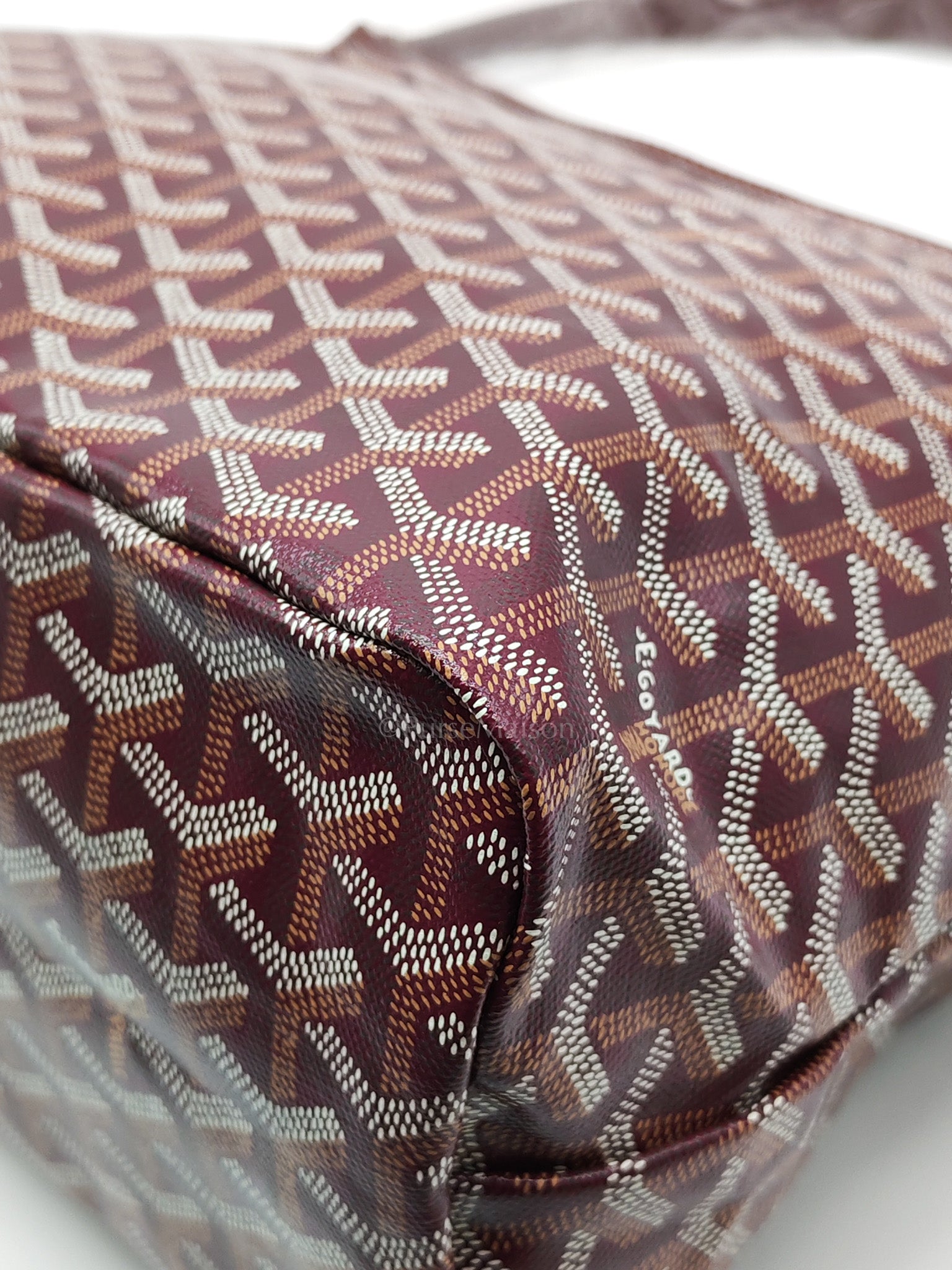 Boheme Hobo Bag PM in Burgundy Goyardine Canvas | Purse Maison Luxury Bags Shop