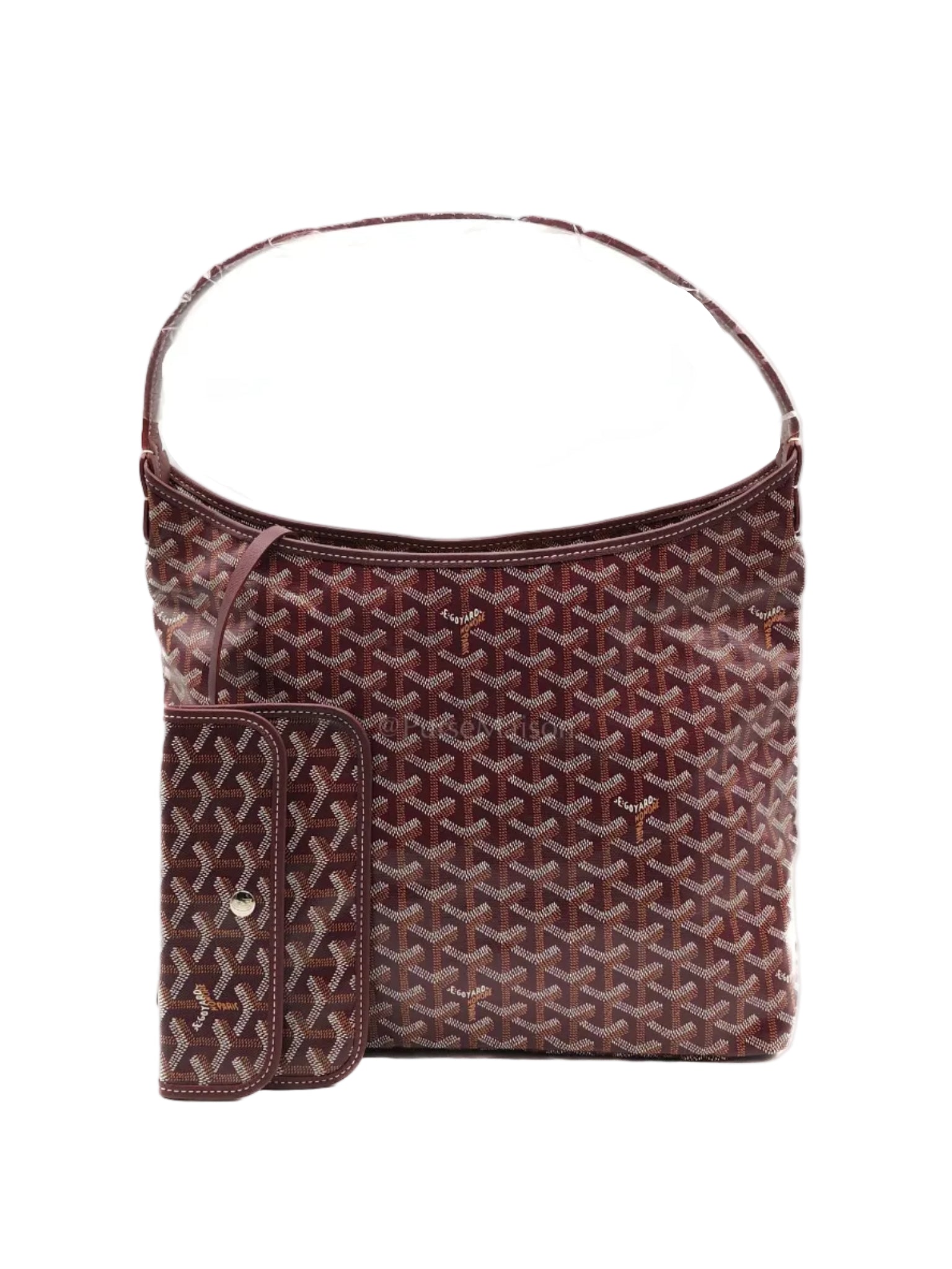 Boheme Hobo Bag PM in Burgundy Goyardine Canvas | Purse Maison Luxury Bags Shop