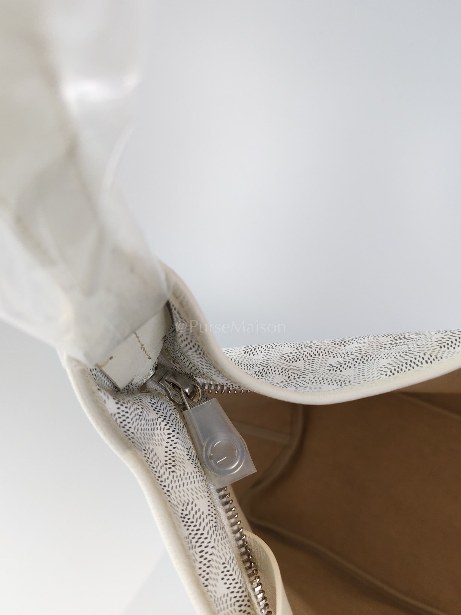 Boheme Hobo Bag PM in White Goyardine Canvas | Purse Maison Luxury Bags Shop