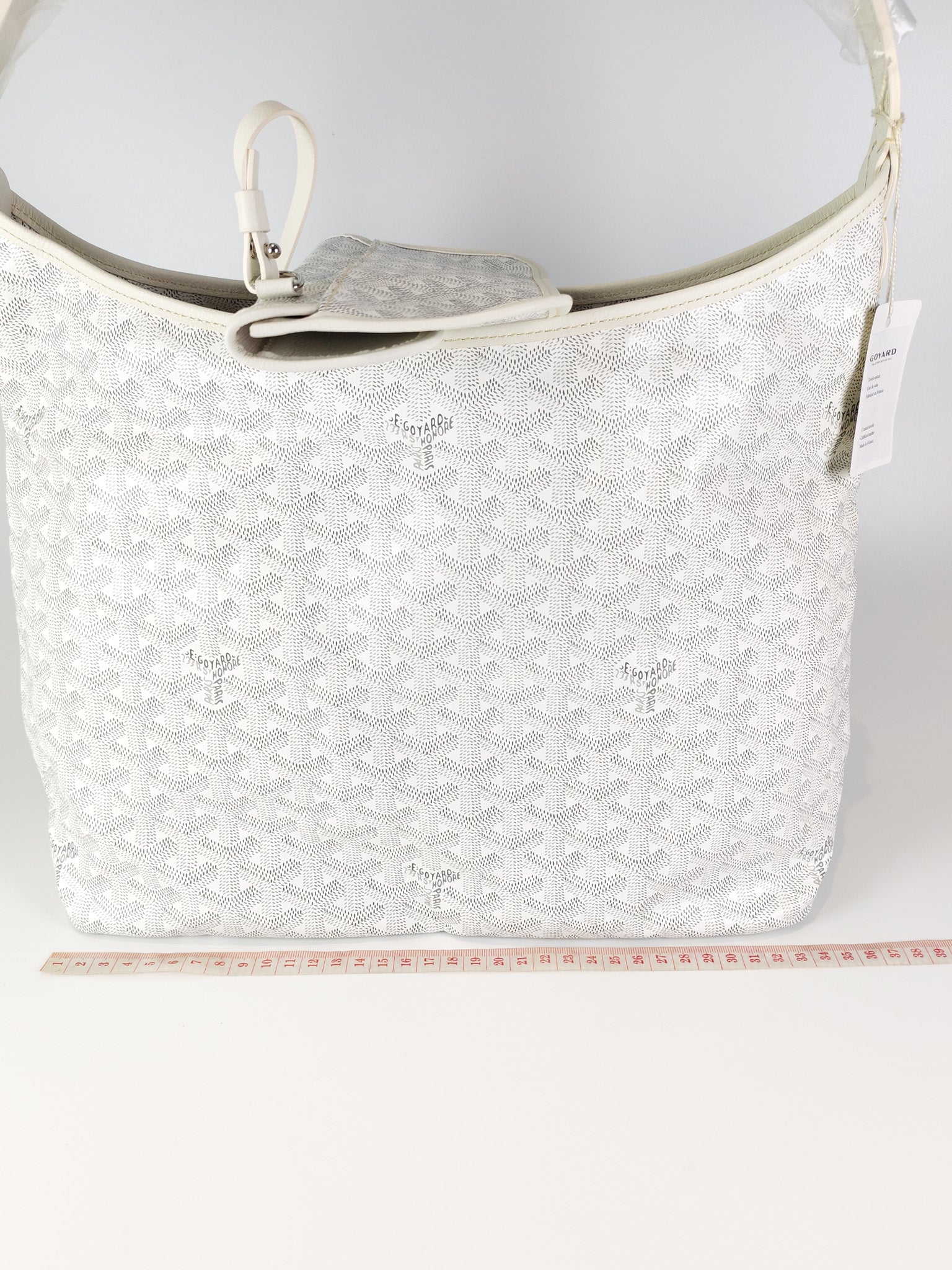 Boheme Hobo Bag PM in White Goyardine Canvas | Purse Maison Luxury Bags Shop