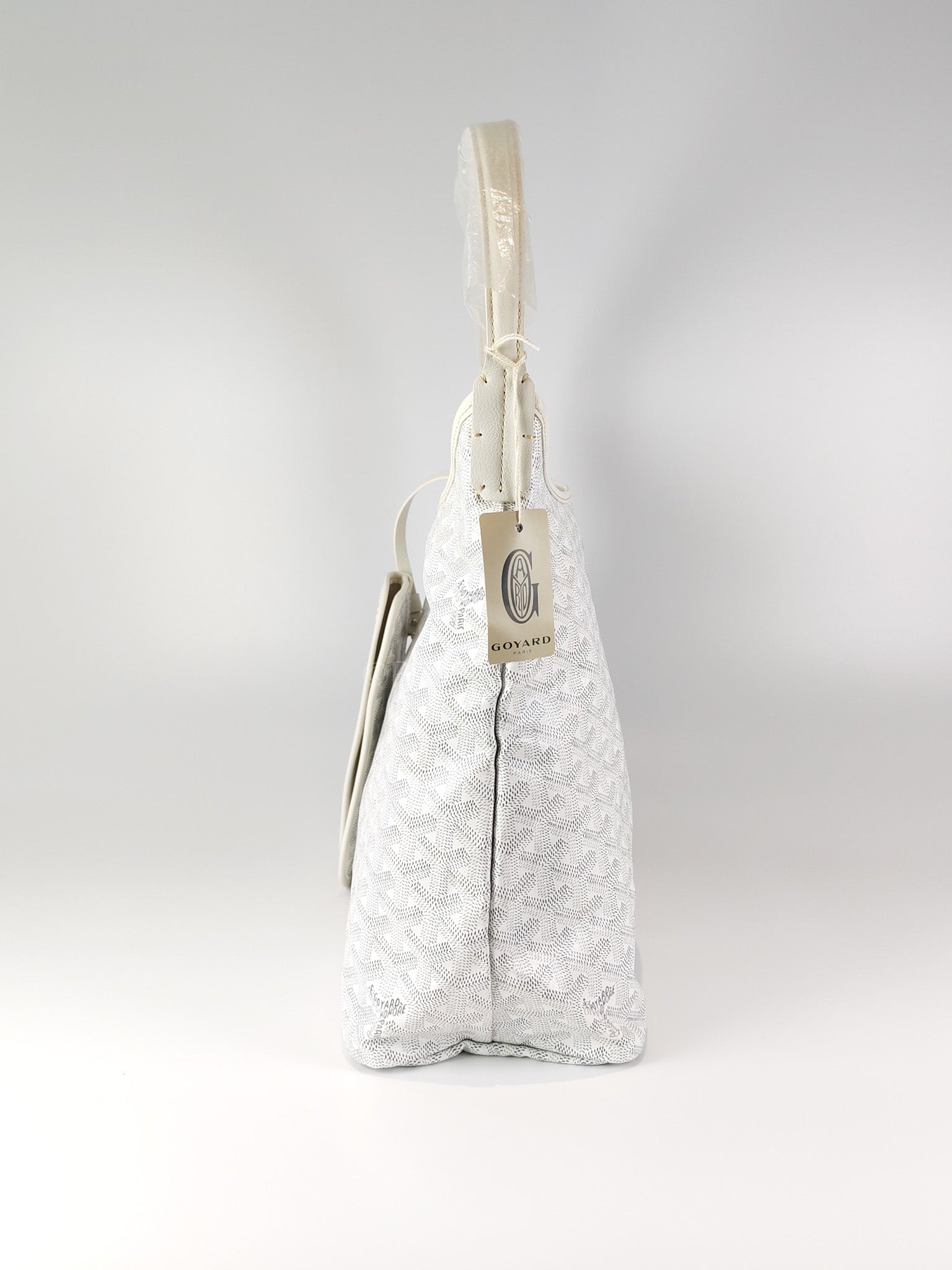 Boheme Hobo Bag PM in White Goyardine Canvas | Purse Maison Luxury Bags Shop