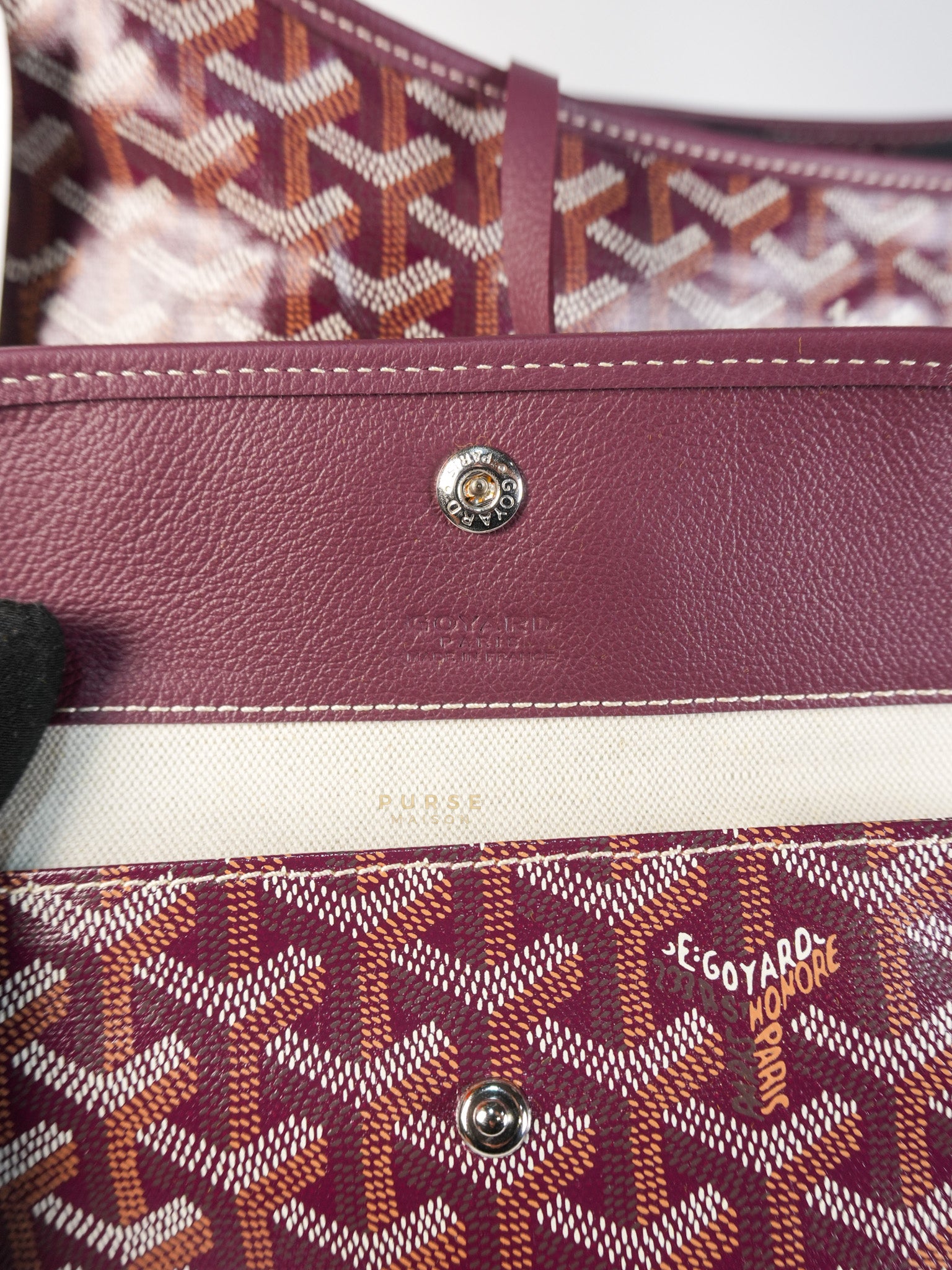 Boheme Hobo Bordeaux in Goyardine Canvas | Purse Maison Luxury Bags Shop