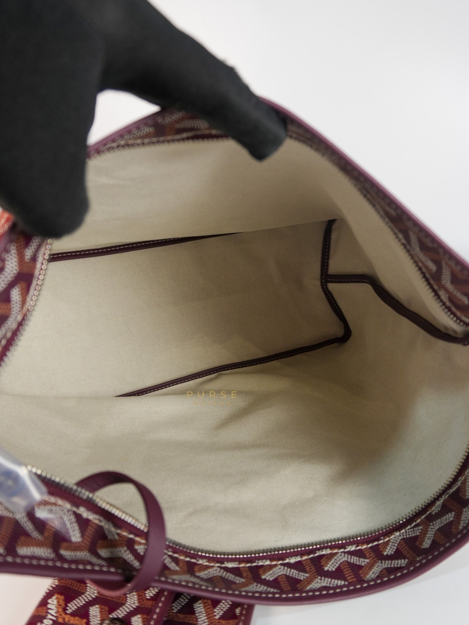 Boheme Hobo Bordeaux in Goyardine Canvas | Purse Maison Luxury Bags Shop