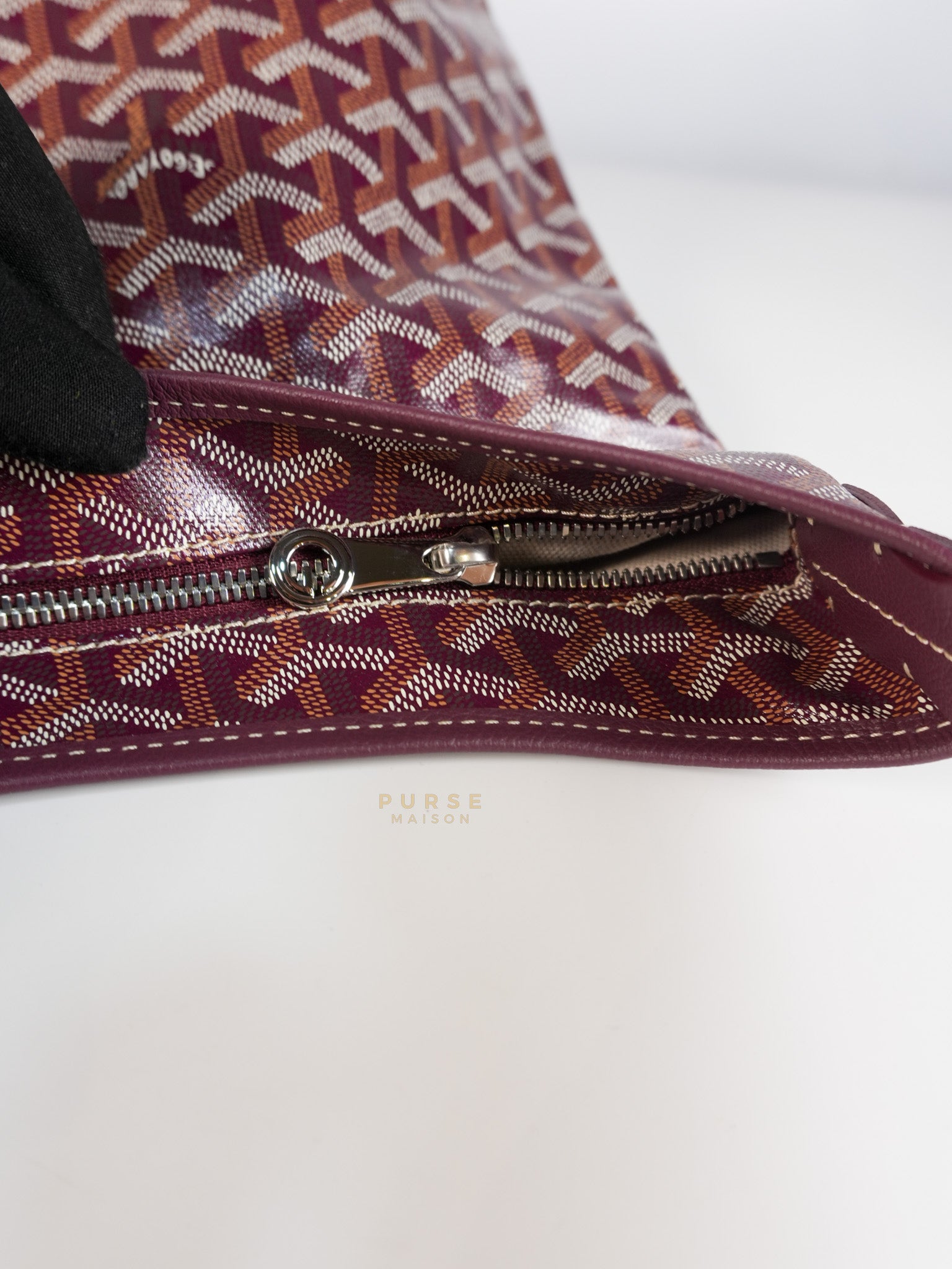 Boheme Hobo Bordeaux in Goyardine Canvas | Purse Maison Luxury Bags Shop