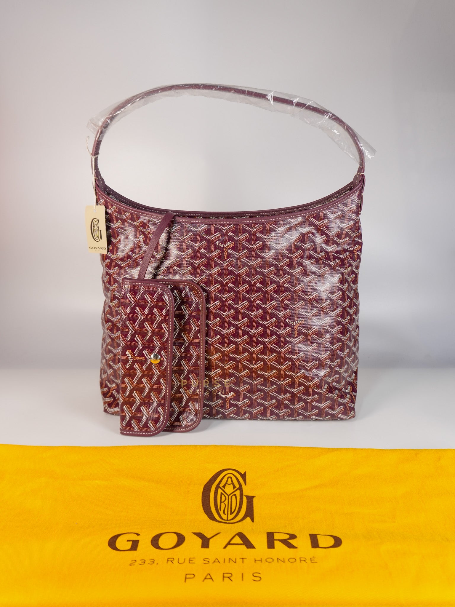 Boheme Hobo Bordeaux in Goyardine Canvas | Purse Maison Luxury Bags Shop