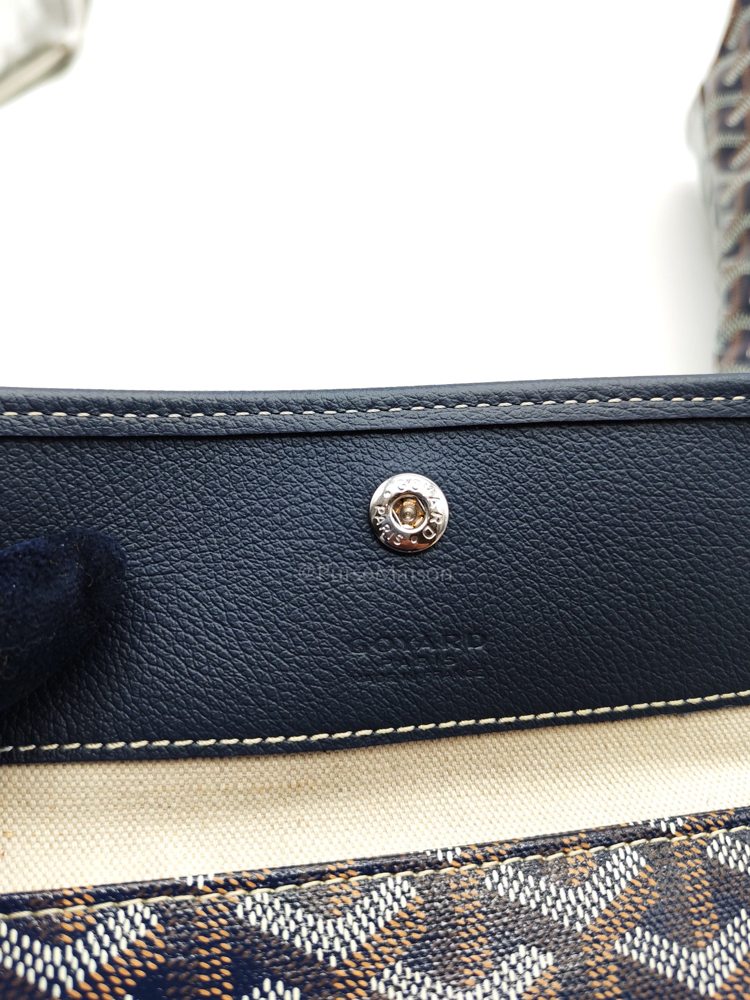 Boheme in Navy Blue Goyardine Canvas | Purse Maison Luxury Bags Shop