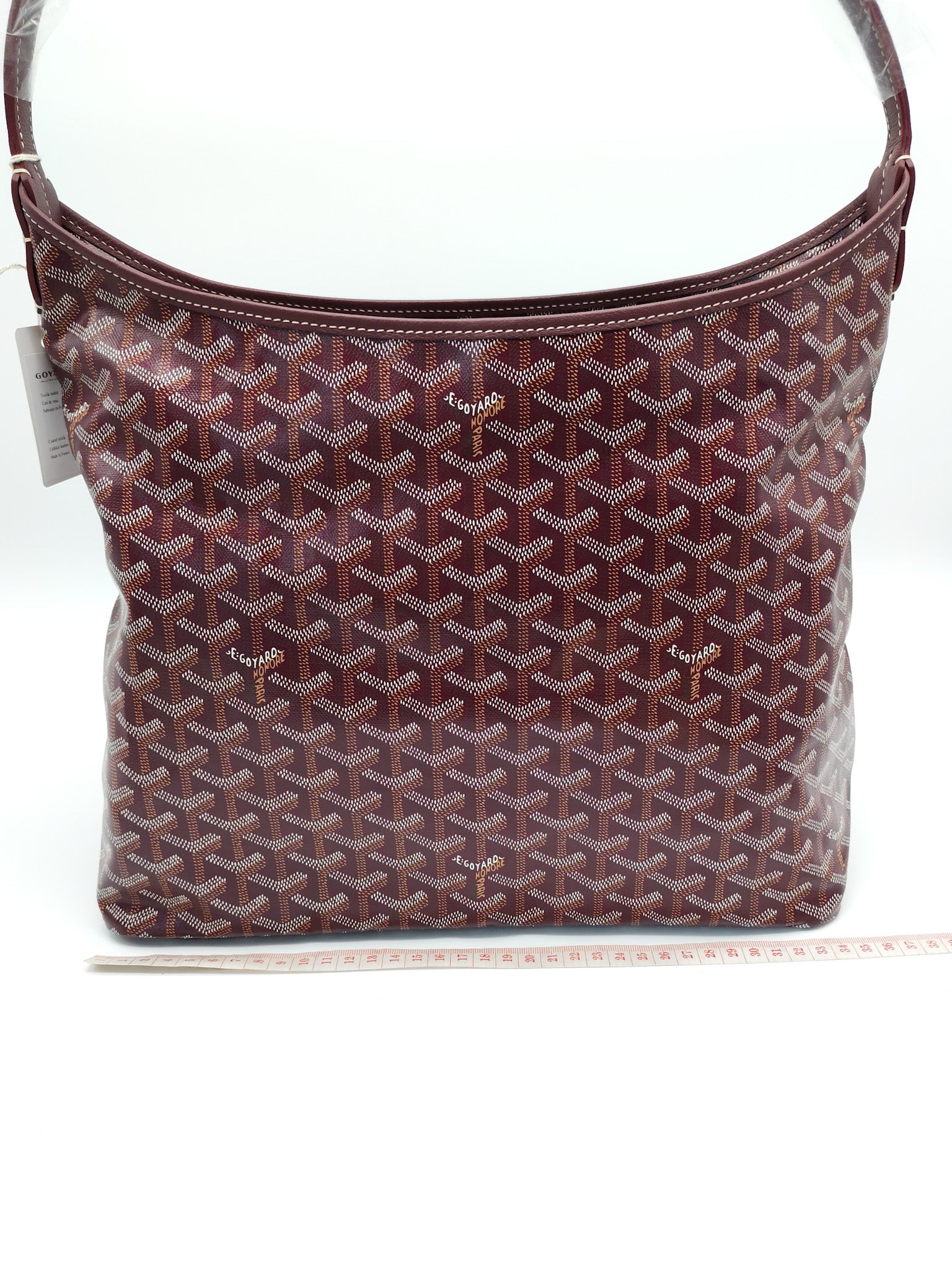 Boheme PM Burgundy in Goyardine Canvas Hobo Bag | Purse Maison Luxury Bags Shop