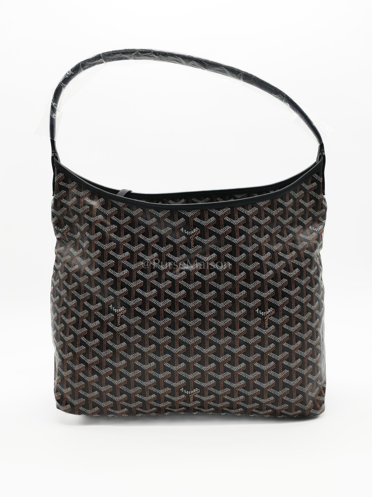 Boheme PM in Black Coeur Goyardine Canvas Hobo Bag | Purse Maison Luxury Bags Shop