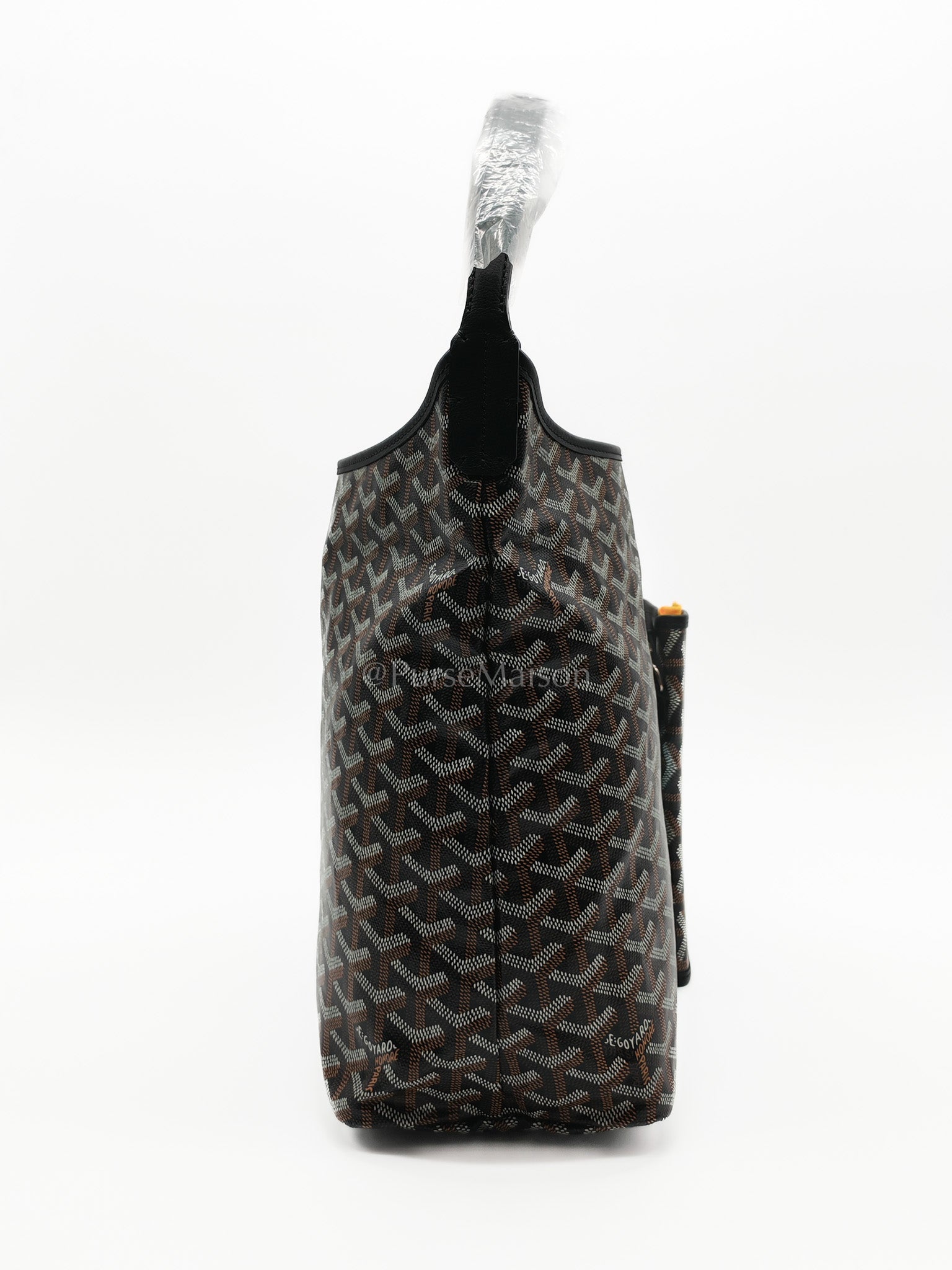 Boheme PM in Black Coeur Goyardine Canvas Hobo Bag | Purse Maison Luxury Bags Shop