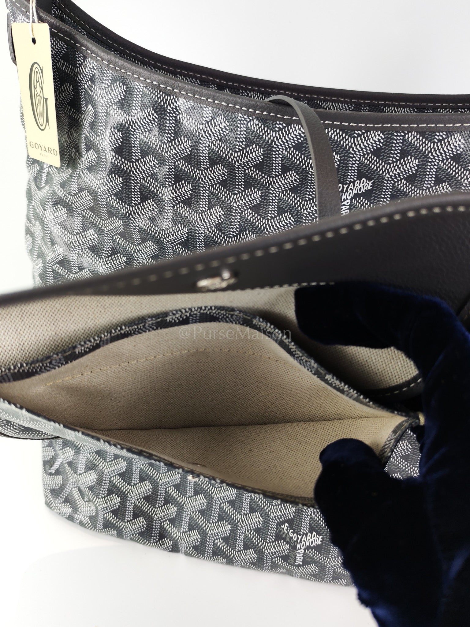 Boheme PM in Gray Goyardine Canvas | Purse Maison Luxury Bags Shop