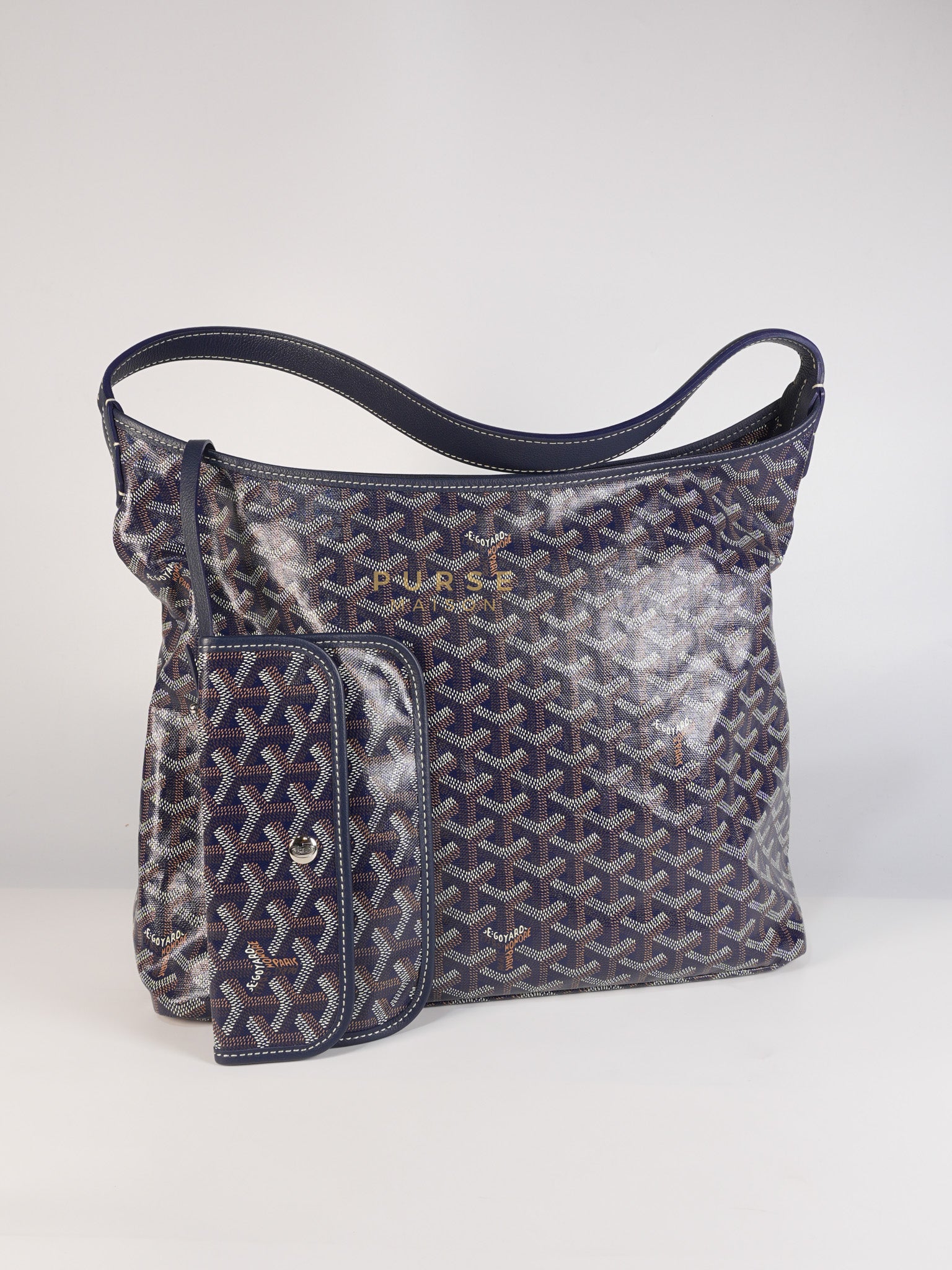 Boheme PM in Navy Blue Goyardine Canvas | Purse Maison Luxury Bags Shop