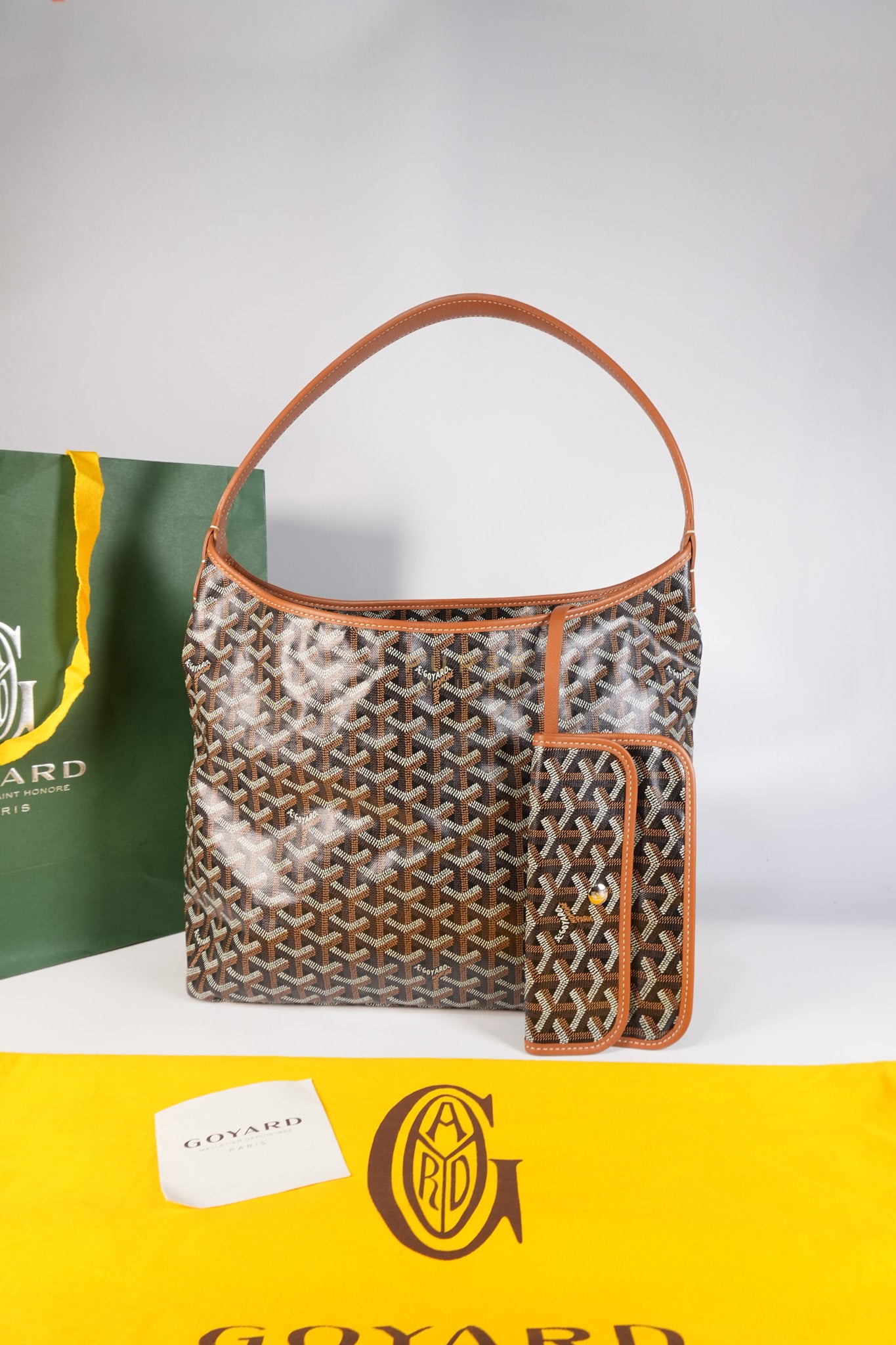 Boheme PM Tan in Goyardine Canvas | Purse Maison Luxury Bags Shop