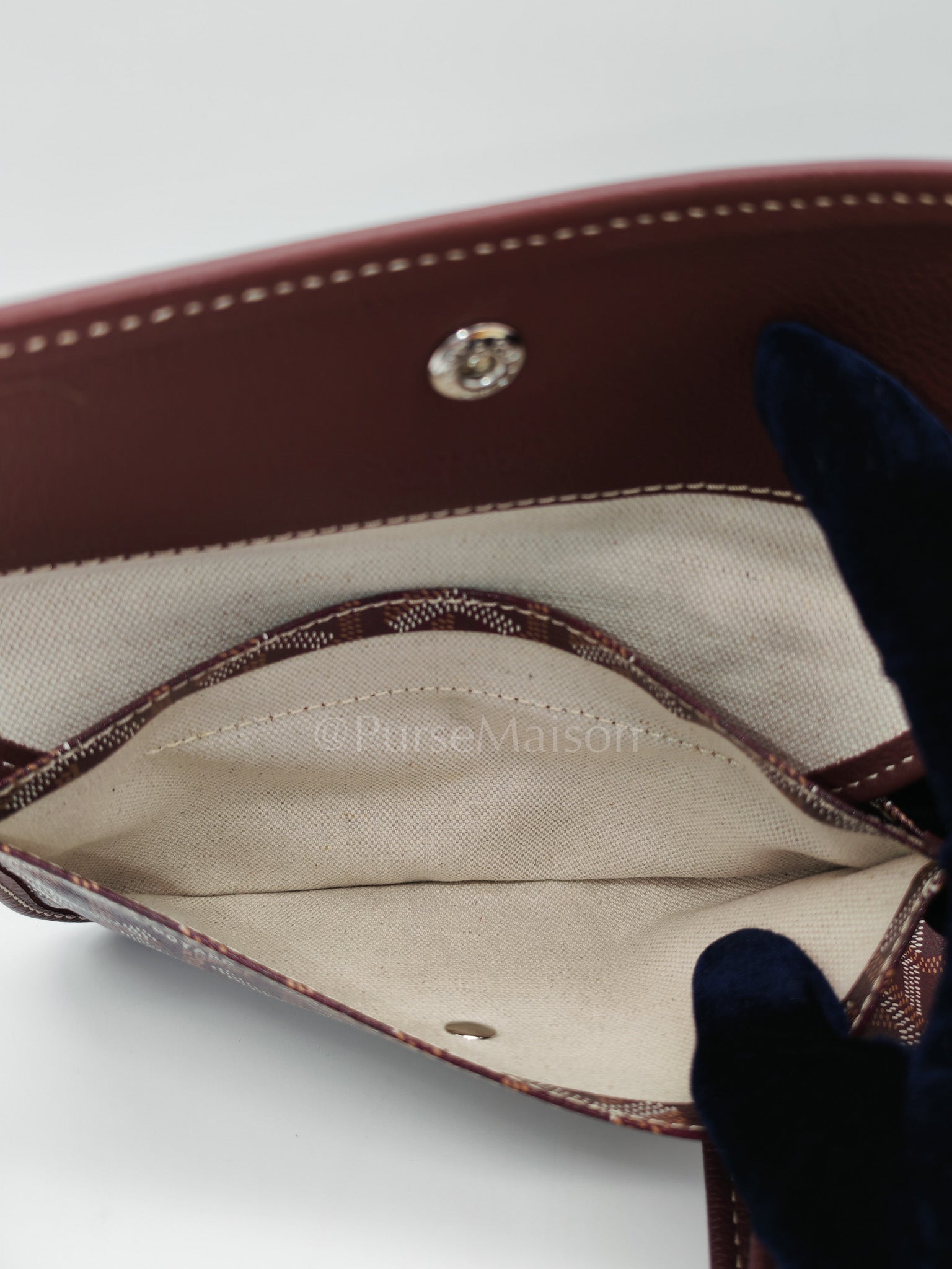 Boheme Hobo Bag PM in Burgundy Goyardine Goated Canvas