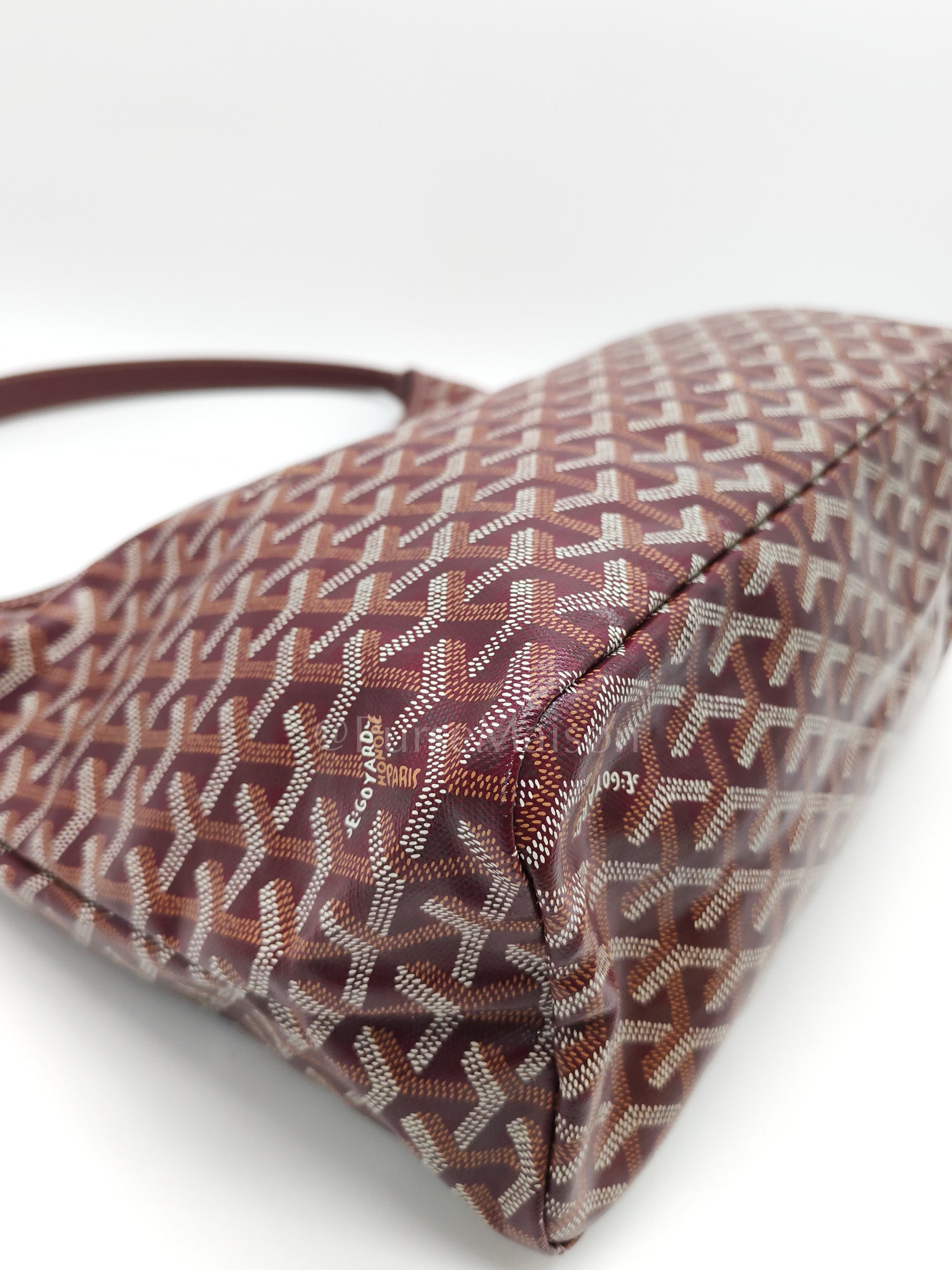 Boheme Hobo Bag PM in Burgundy Goyardine Goated Canvas