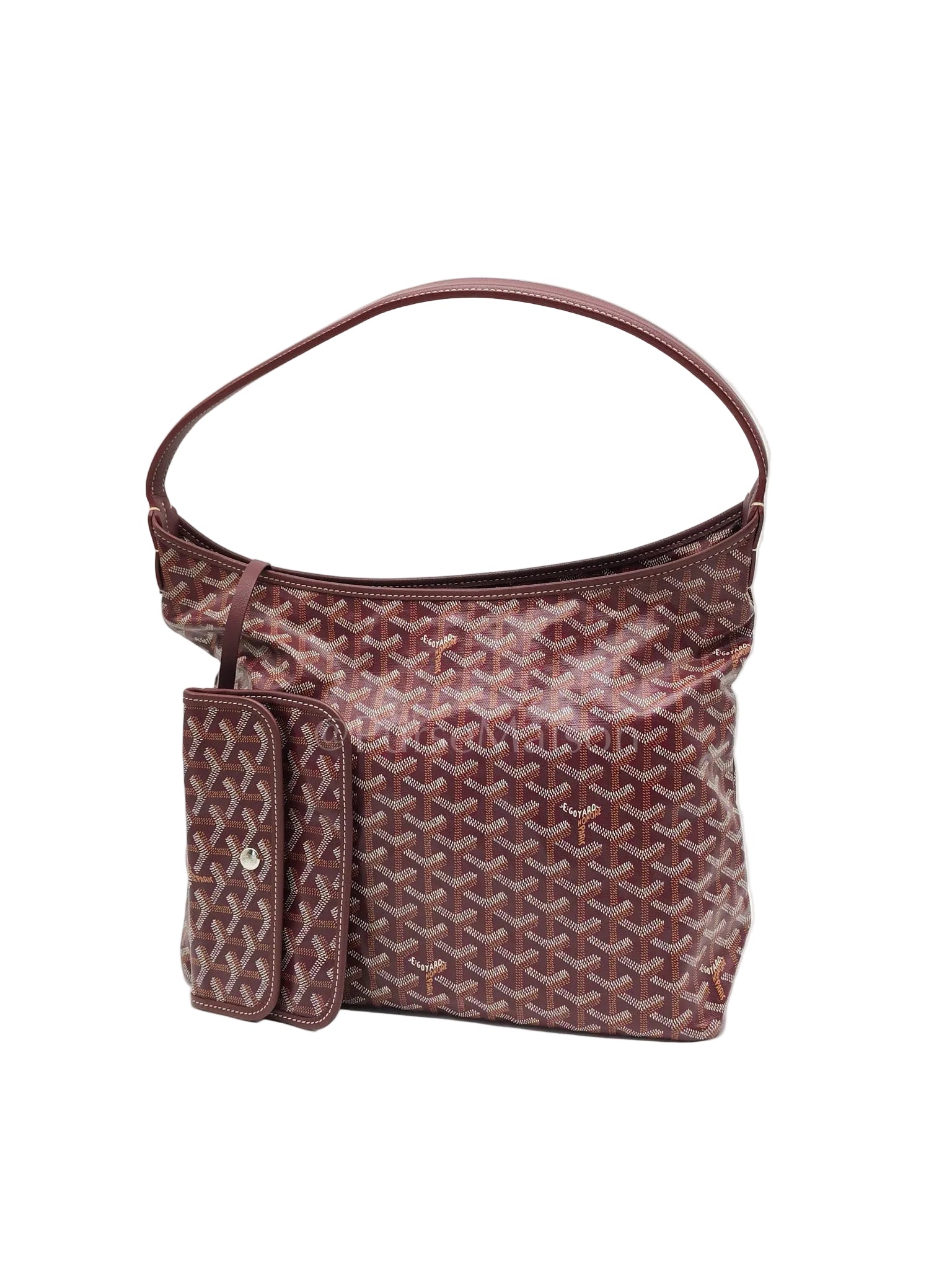 Boheme Hobo Bag PM in Burgundy Goyardine Goated Canvas