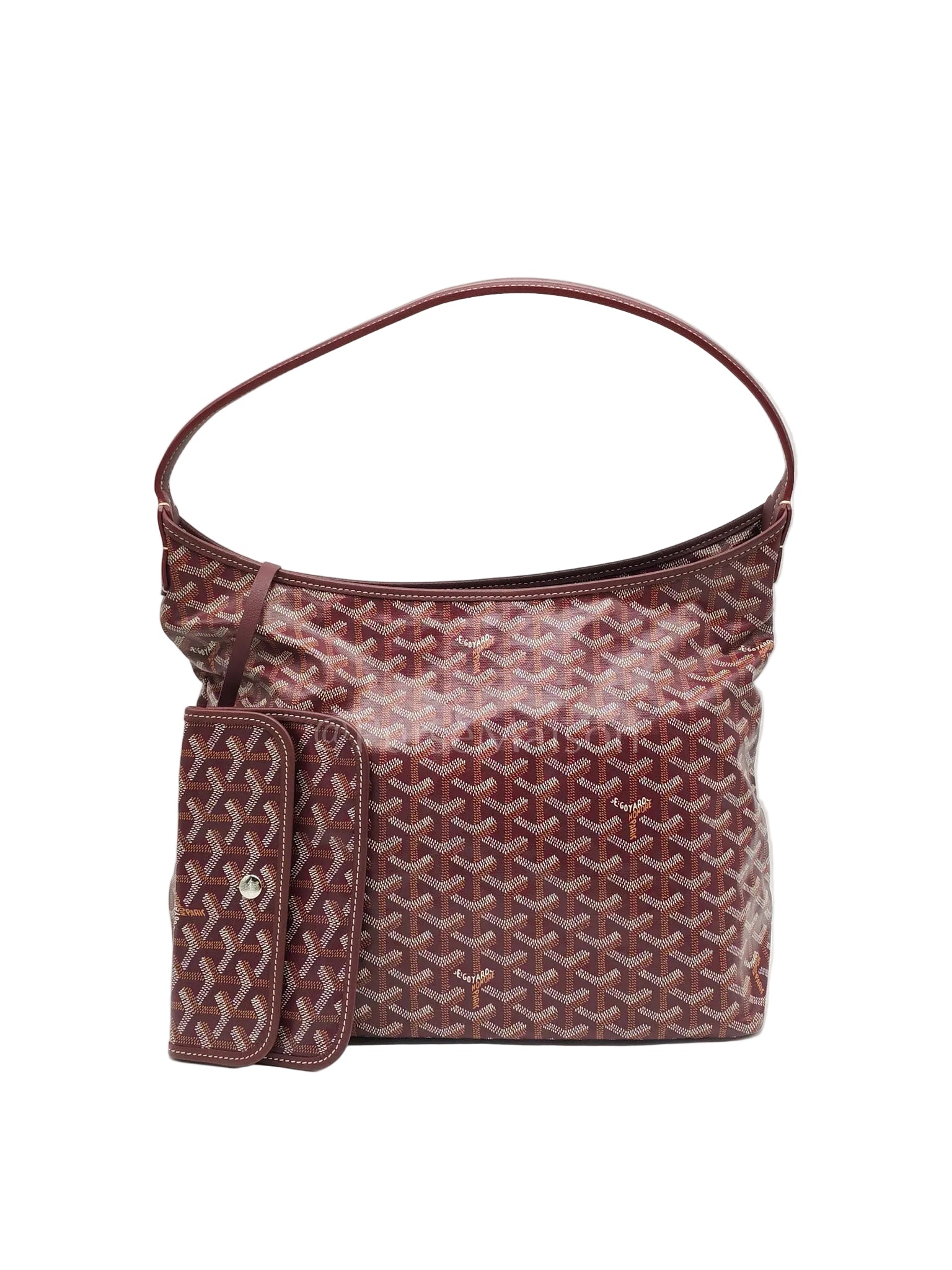 Boheme Hobo Bag PM in Burgundy Goyardine Goated Canvas