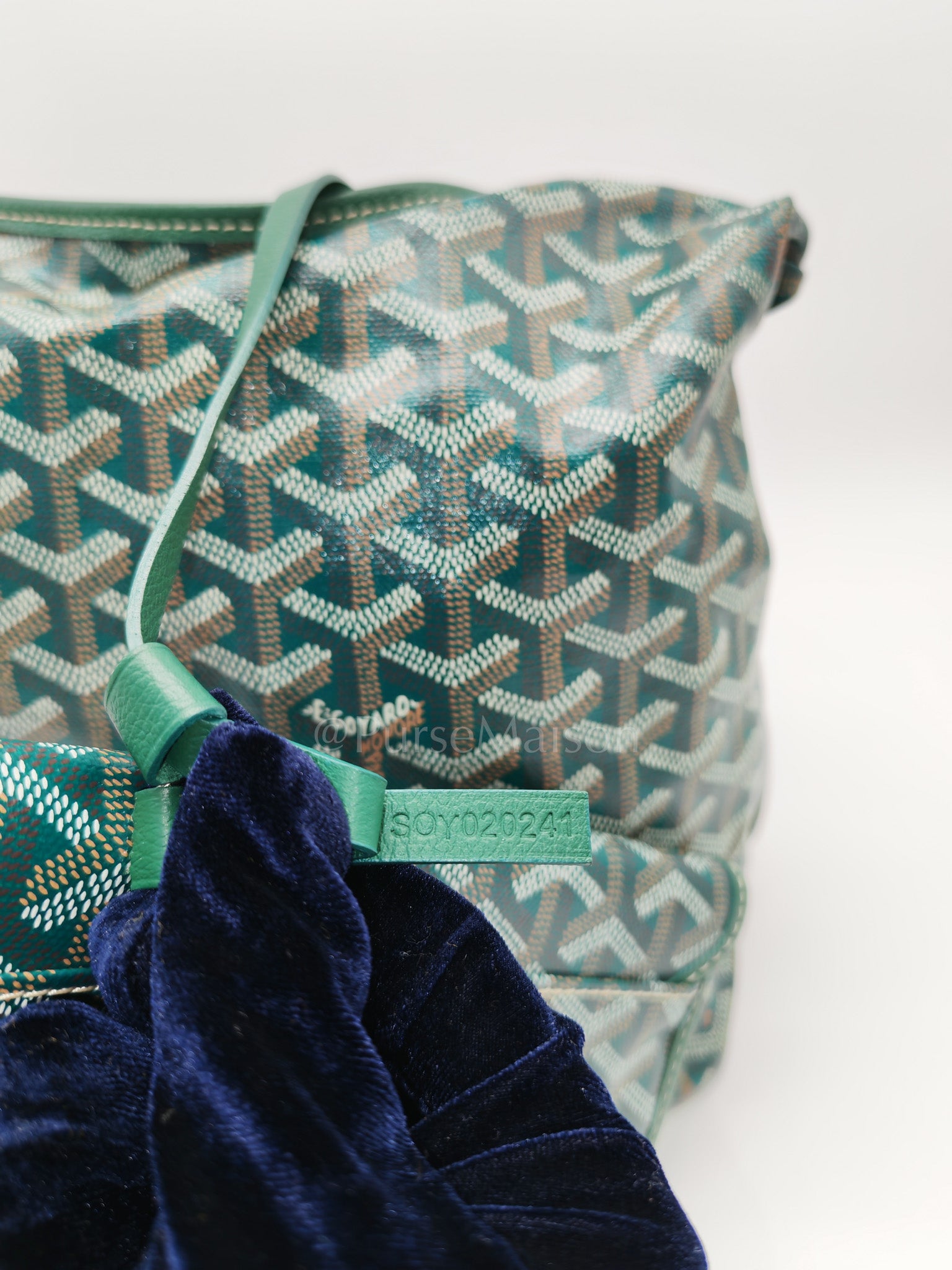 Boheme Hobo Bag PM in Green Coeur Goyardine Coated Canvas