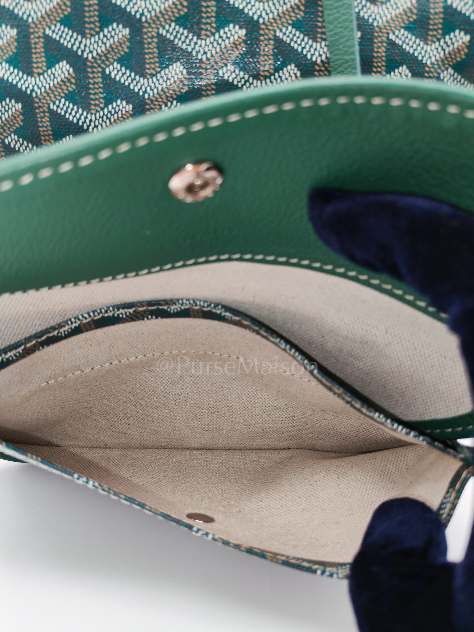 Boheme Hobo Bag PM in Green Coeur Goyardine Coated Canvas