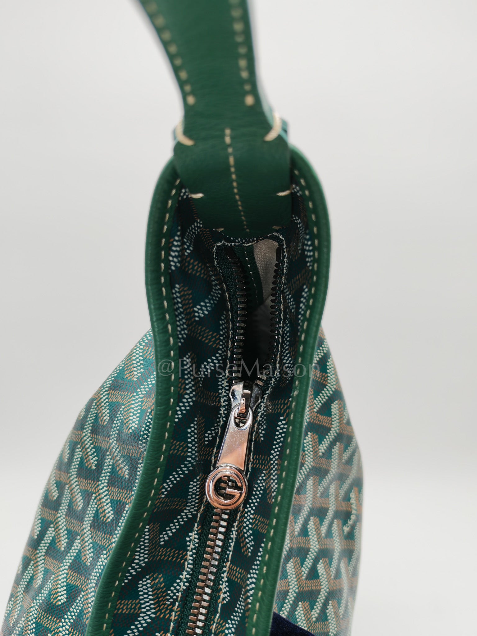 Boheme Hobo Bag PM in Green Coeur Goyardine Coated Canvas