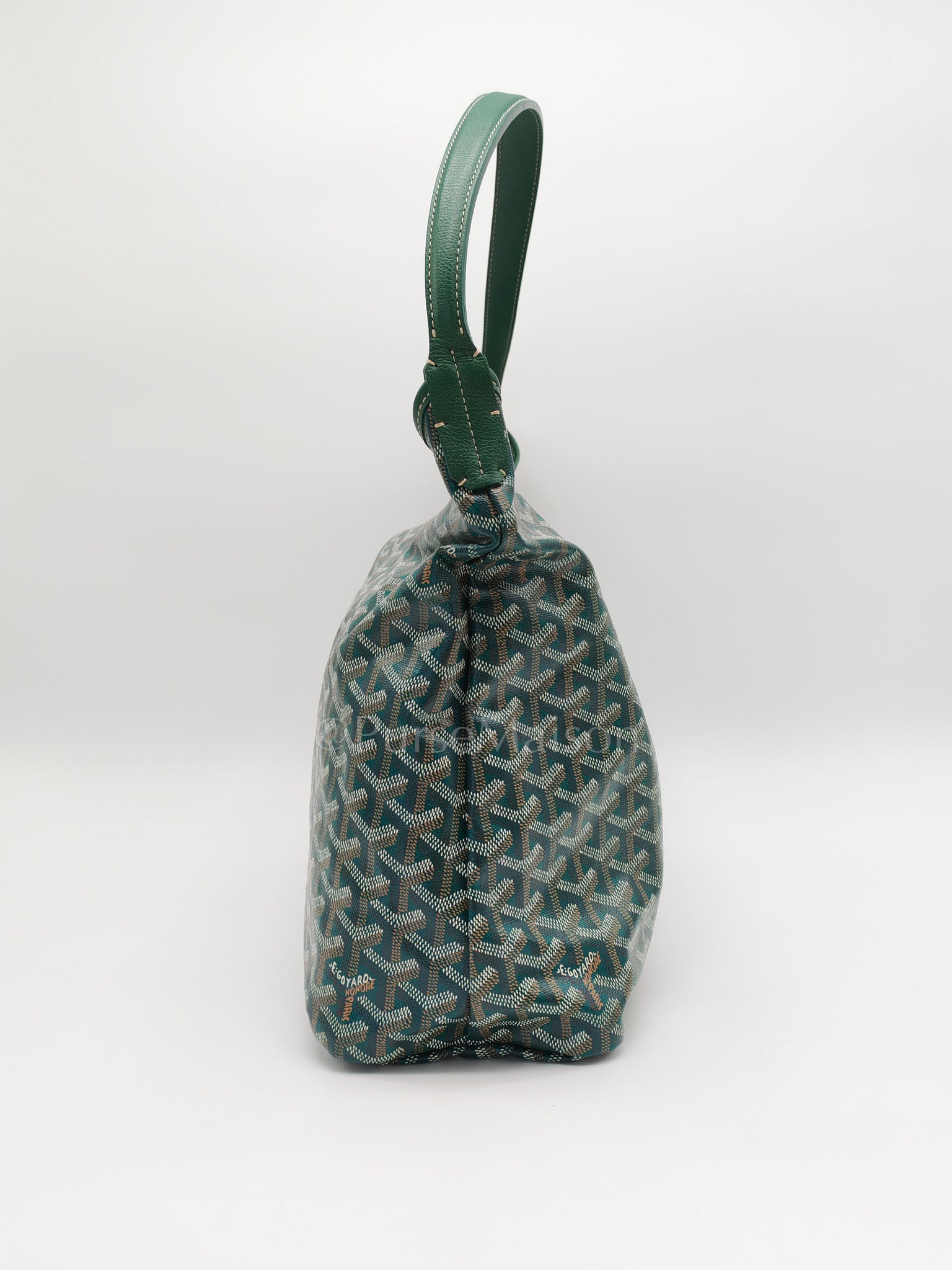 Boheme Hobo Bag PM in Green Coeur Goyardine Coated Canvas