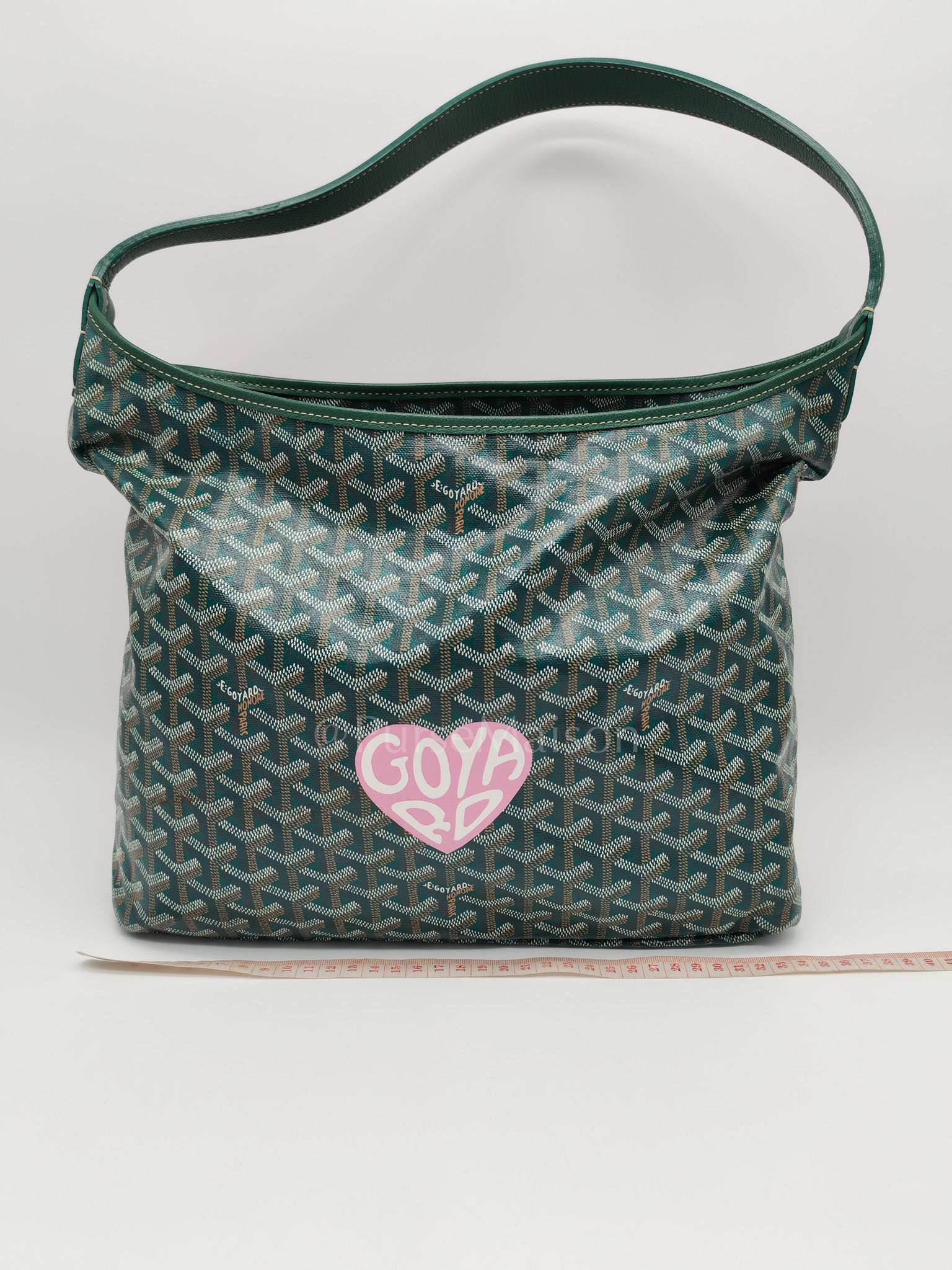 Boheme Hobo Bag PM in Green Coeur Goyardine Coated Canvas