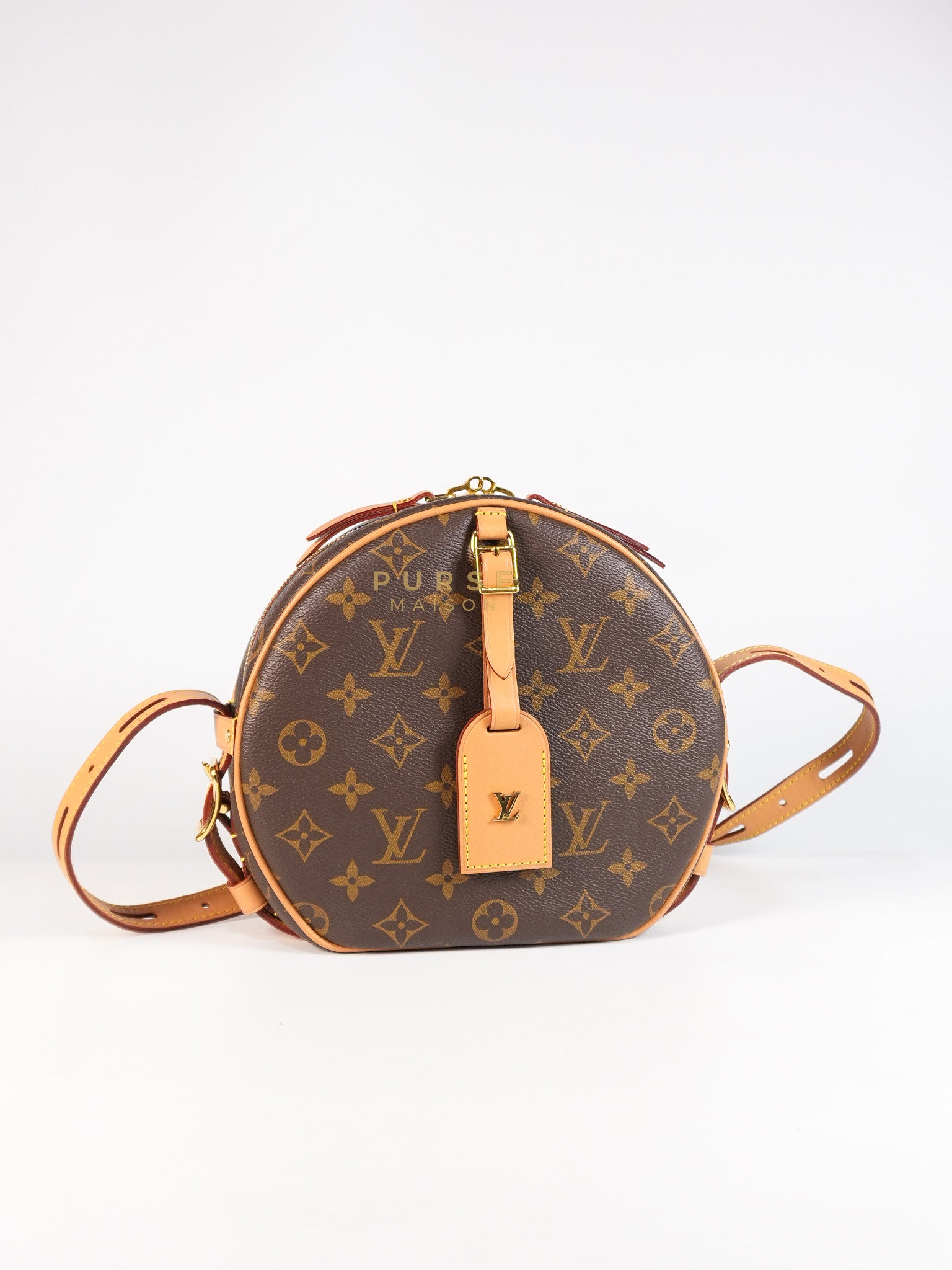 Boîte Chapeau Souple MM Bag in Monogram Canvas & Gold Hardware (Date Code: DU4200) | Purse Maison Luxury Bags Shop