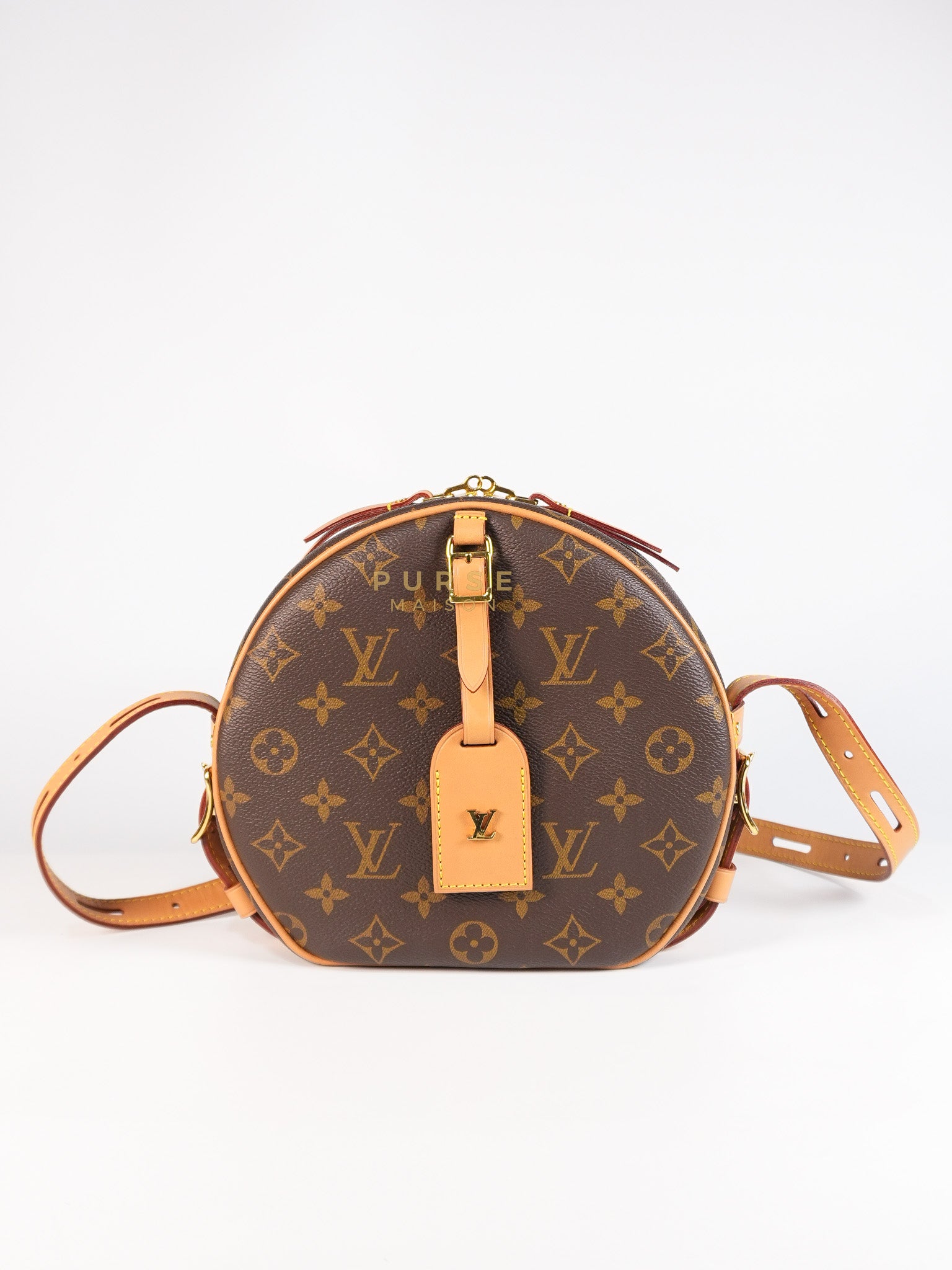 Boîte Chapeau Souple MM Bag in Monogram Canvas & Gold Hardware (Date Code: DU4200) | Purse Maison Luxury Bags Shop