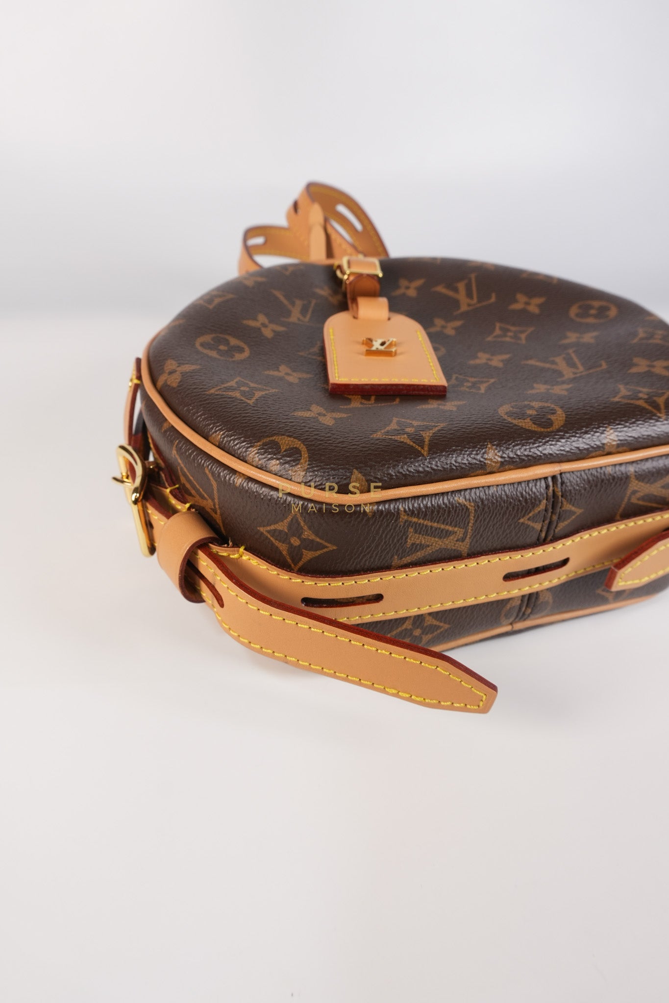 Boite Chapeau Souple MM Bag in Monogram Canvas & Gold Hardware (Microchip) | Purse Maison Luxury Bags Shop