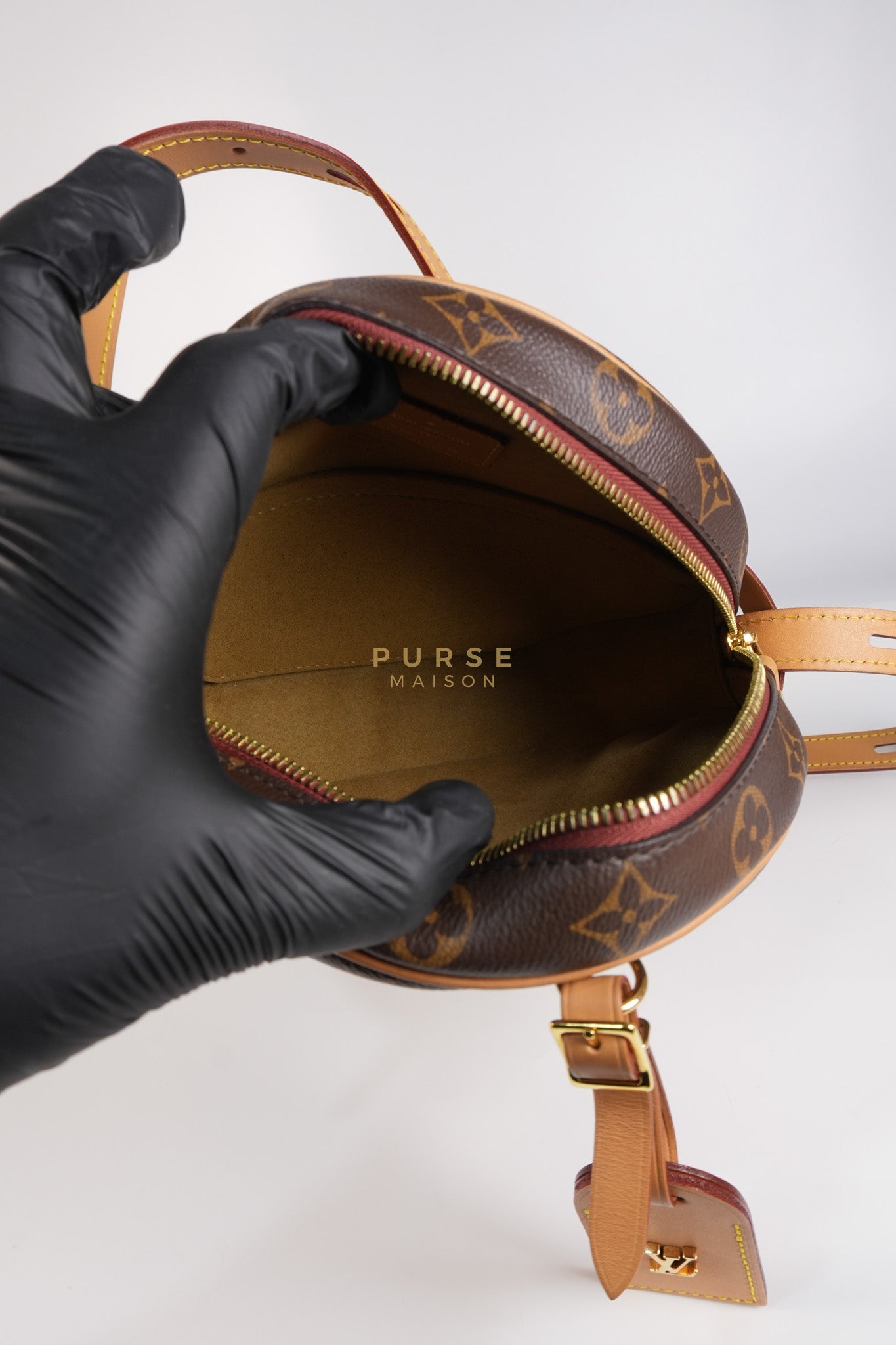 Boite Chapeau Souple MM Bag in Monogram Canvas & Gold Hardware (Microchip) | Purse Maison Luxury Bags Shop