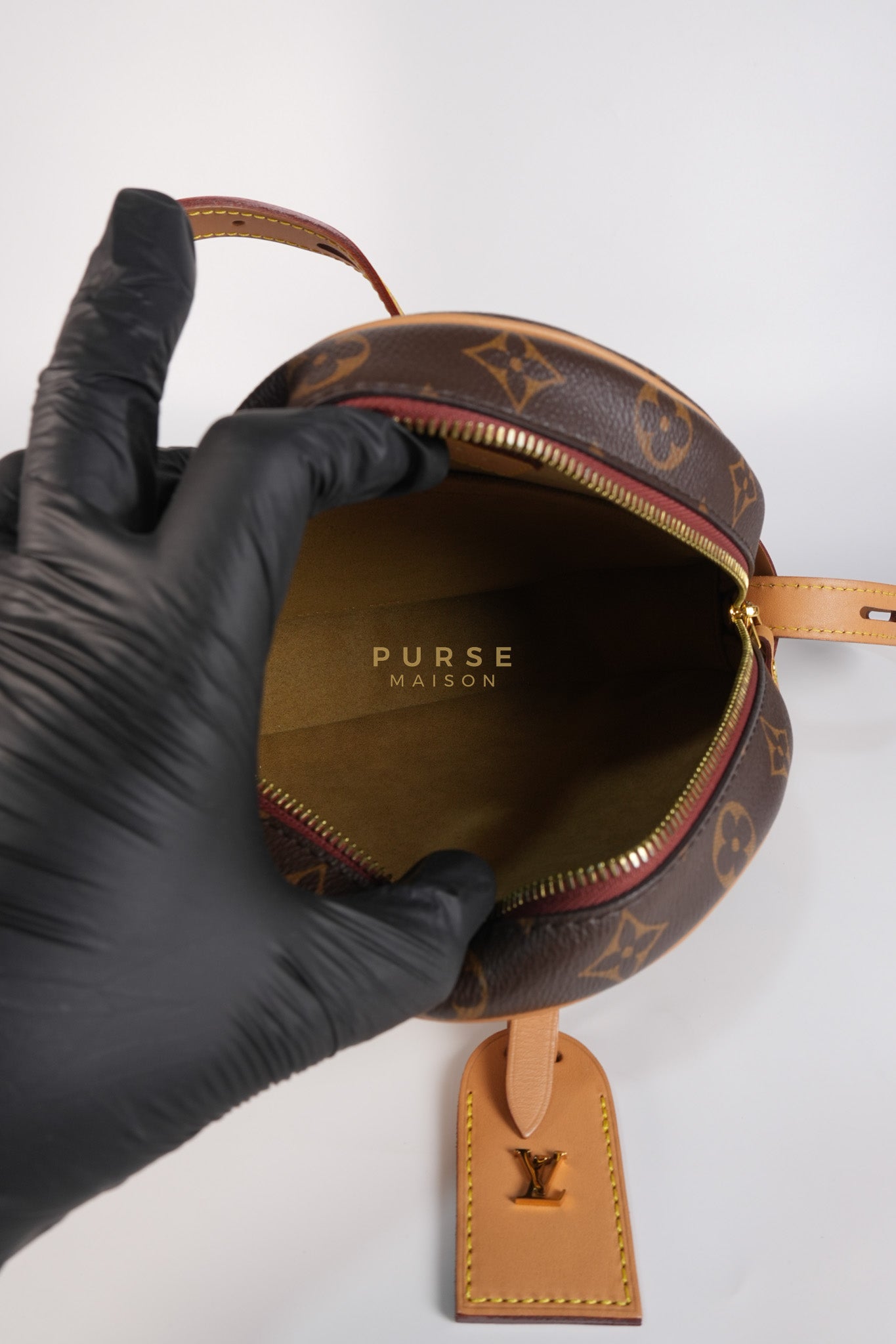 Boite Chapeau Souple MM Bag in Monogram Canvas & Gold Hardware (Microchip) | Purse Maison Luxury Bags Shop