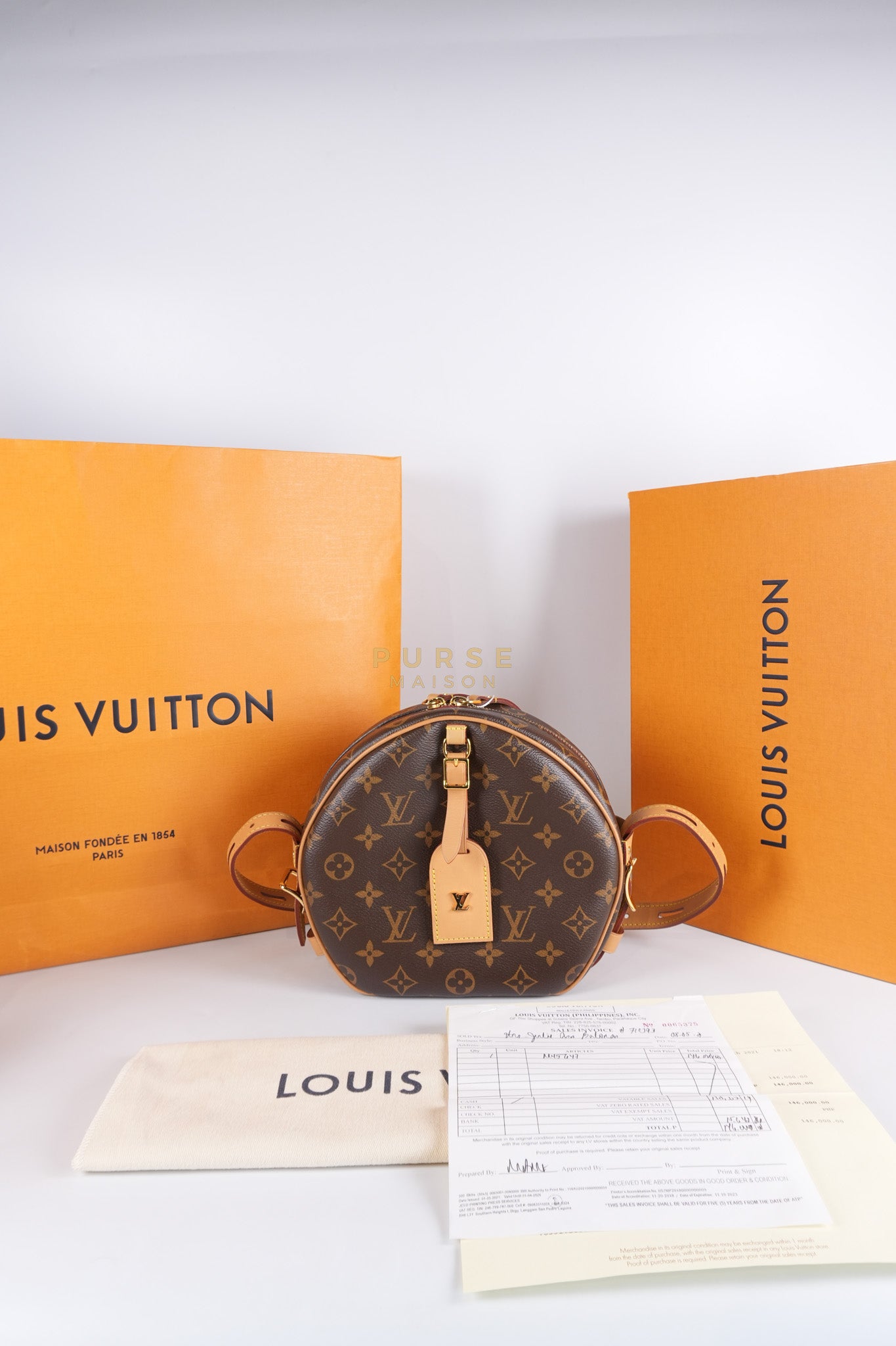 Boite Chapeau Souple MM Bag in Monogram Canvas & Gold Hardware (Microchip) | Purse Maison Luxury Bags Shop