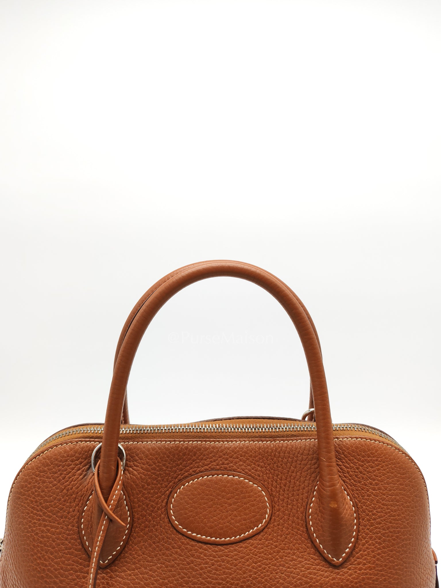 Bolide 31 Gold Taurillon Clemence Leather in Palladium Hardware Stamp C(2018) | Purse Maison Luxury Bags Shop