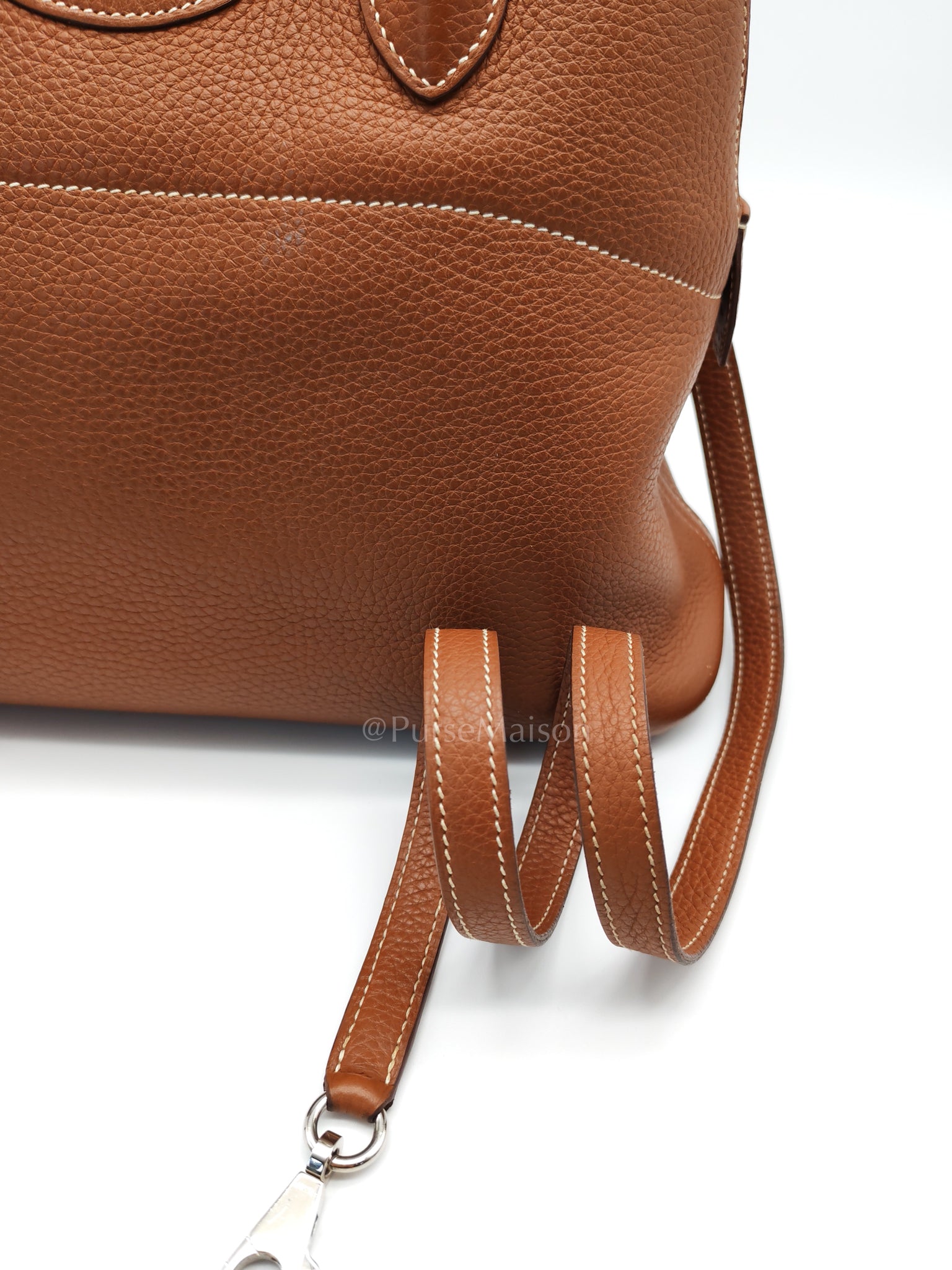Bolide 31 Gold Taurillon Clemence Leather in Palladium Hardware Stamp C(2018) | Purse Maison Luxury Bags Shop