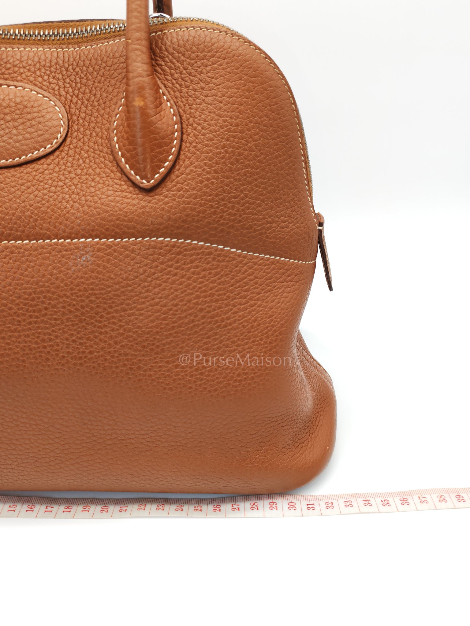 Bolide 31 Gold Taurillon Clemence Leather in Palladium Hardware Stamp C(2018) | Purse Maison Luxury Bags Shop