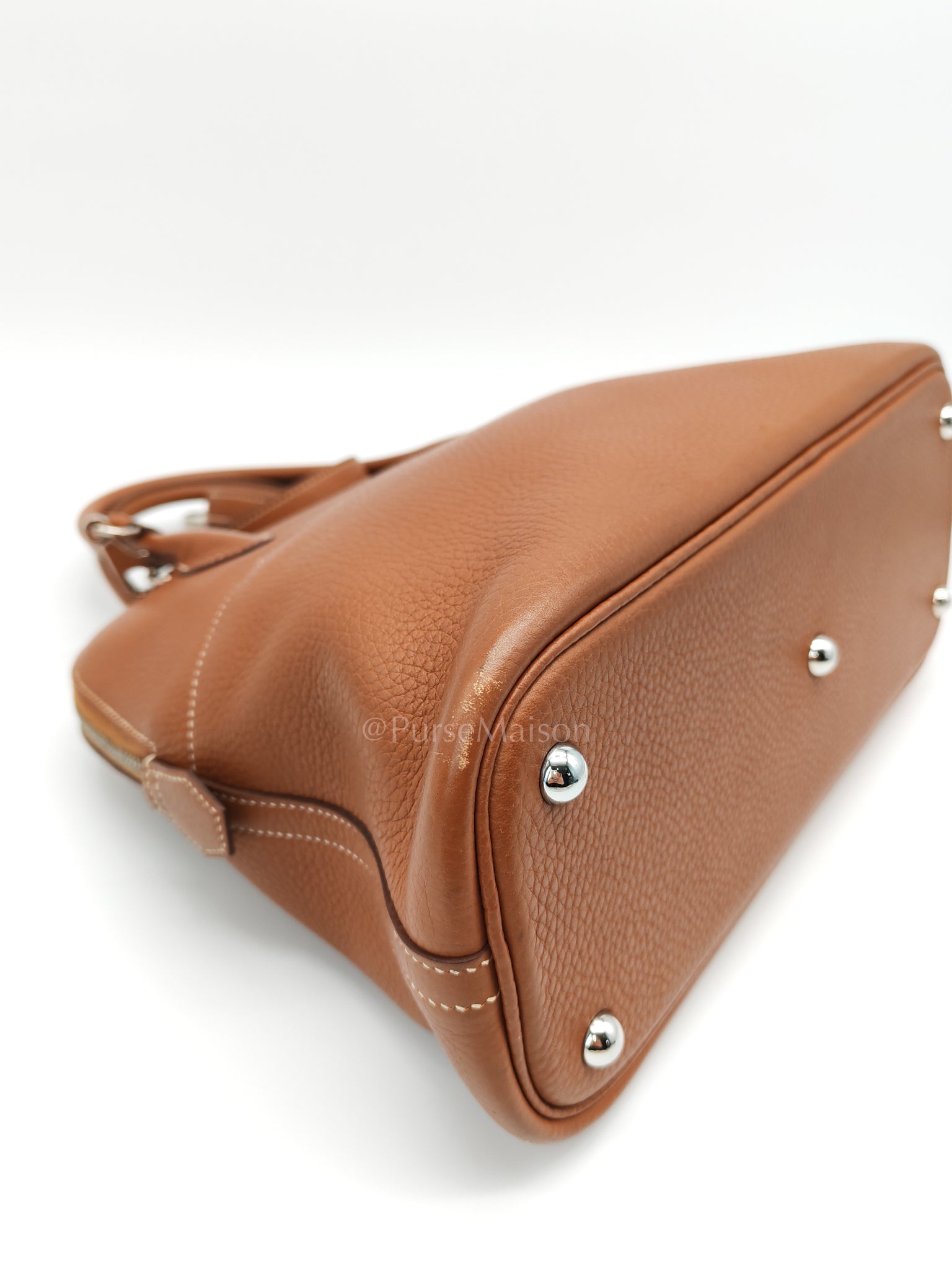 Bolide 31 Gold Taurillon Clemence Leather in Palladium Hardware Stamp C(2018) | Purse Maison Luxury Bags Shop